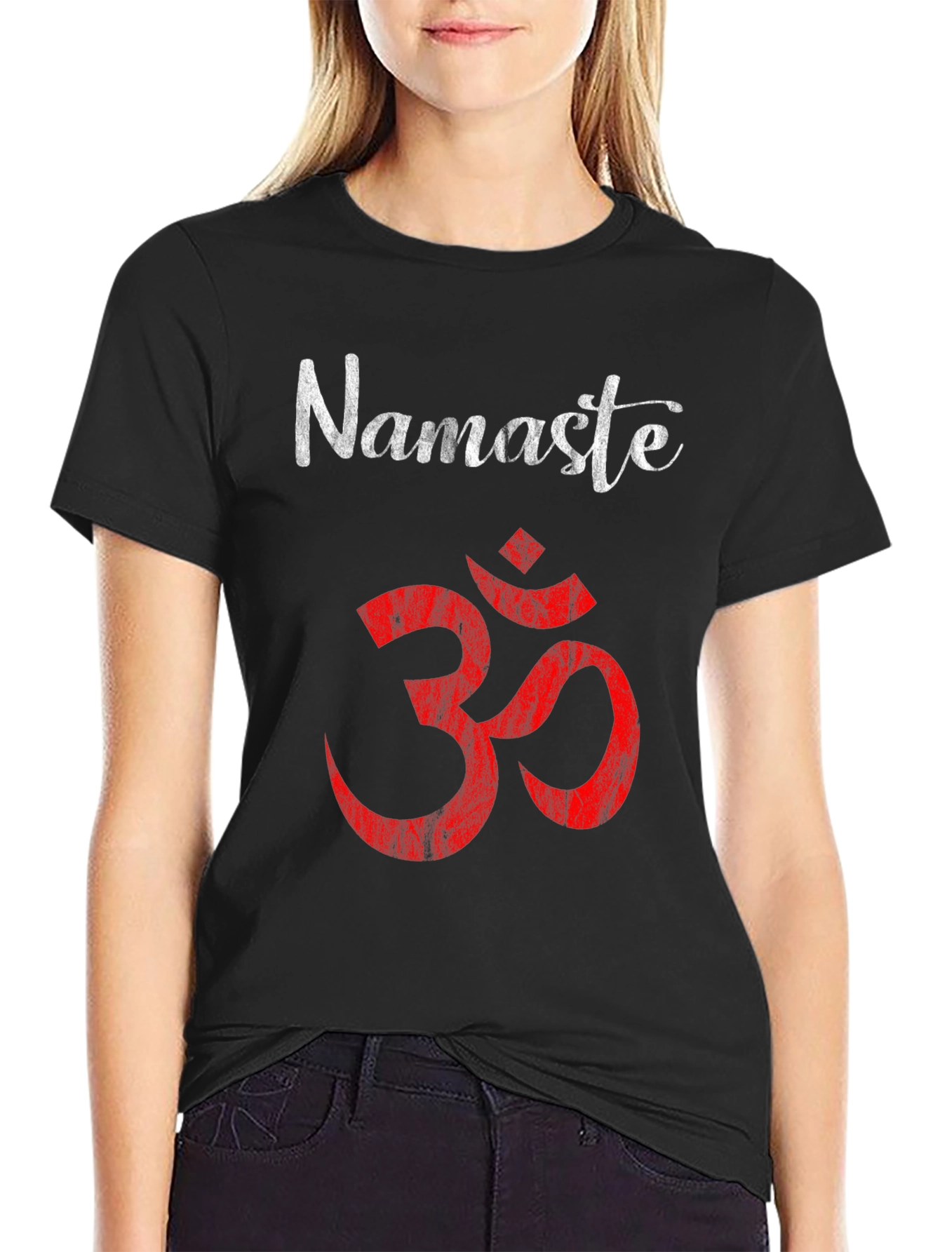 Namaste Om Symbol Graphic Tee - Yoga Meditation Shirt