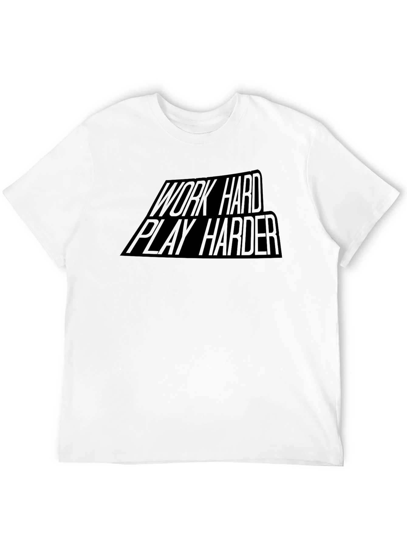 Work Hard Play Harder Black Graphic Tee