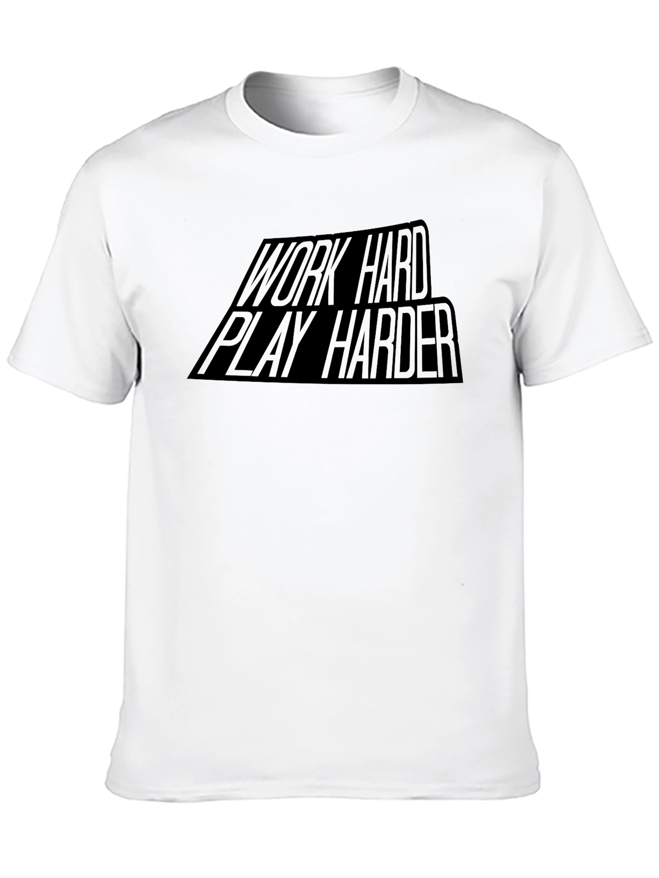Work Hard Play Harder Black Graphic Tee