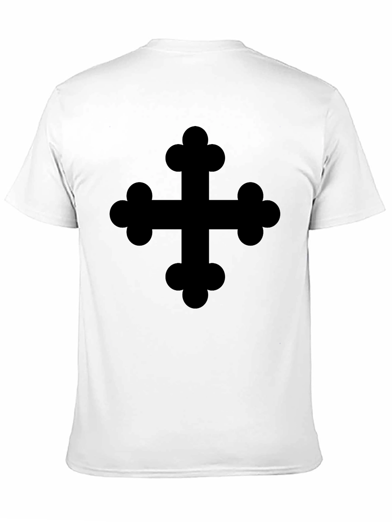 Black T-Shirt with Cross Design