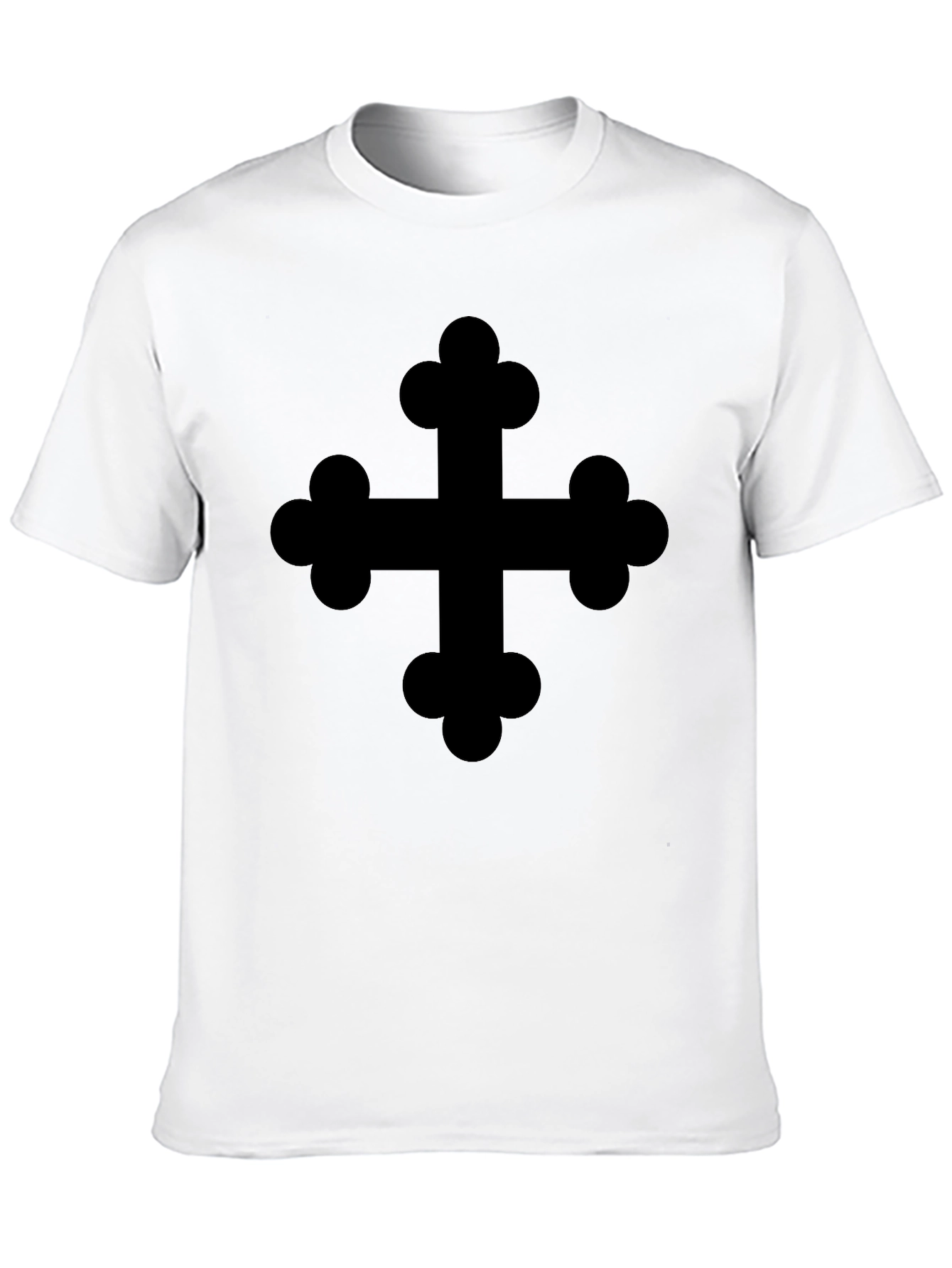Black T-Shirt with Cross Design