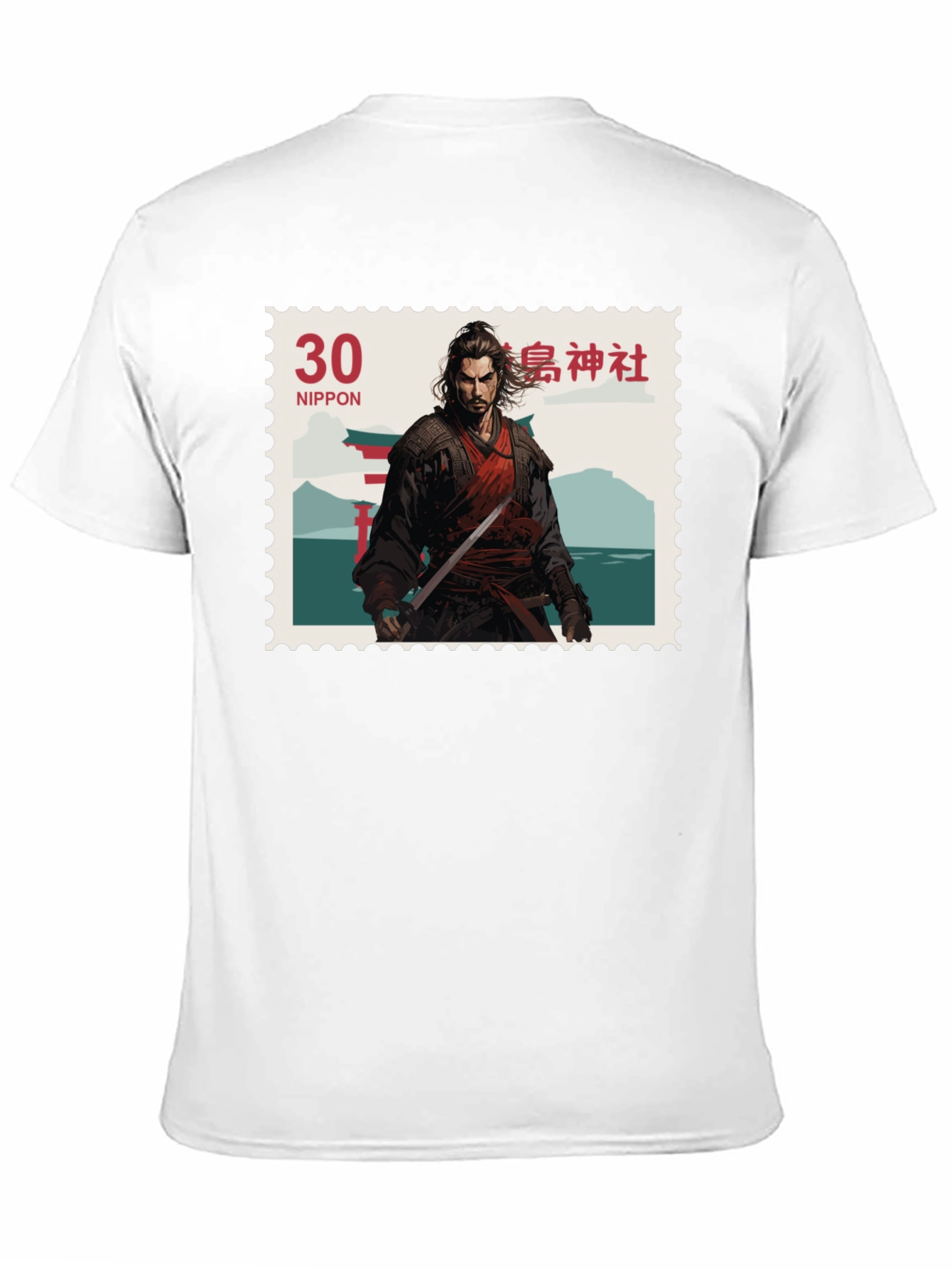 Samurai Warrior Stamp T-Shirt
