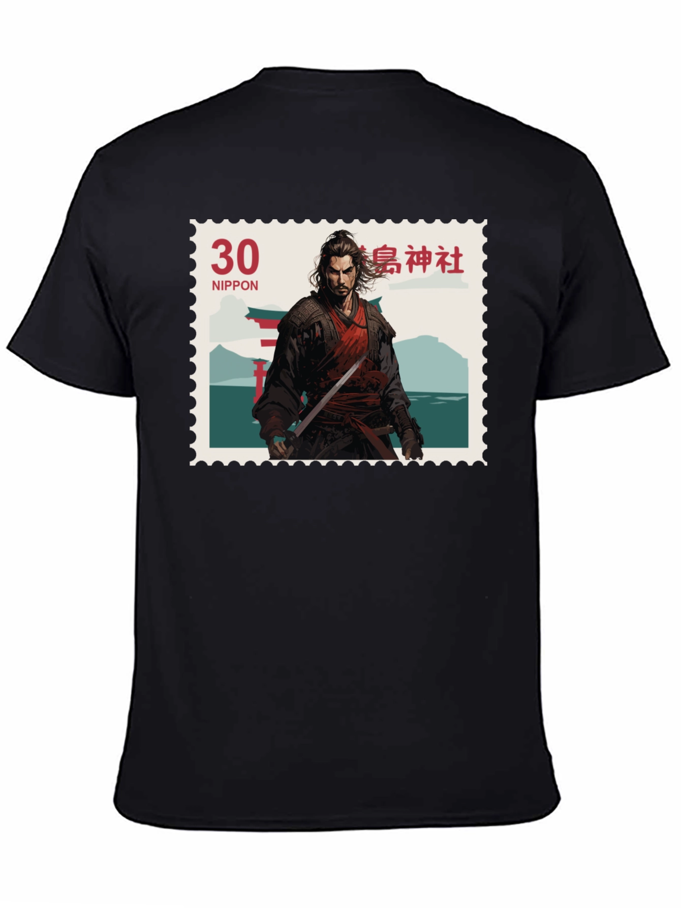 Samurai Warrior Stamp T-Shirt