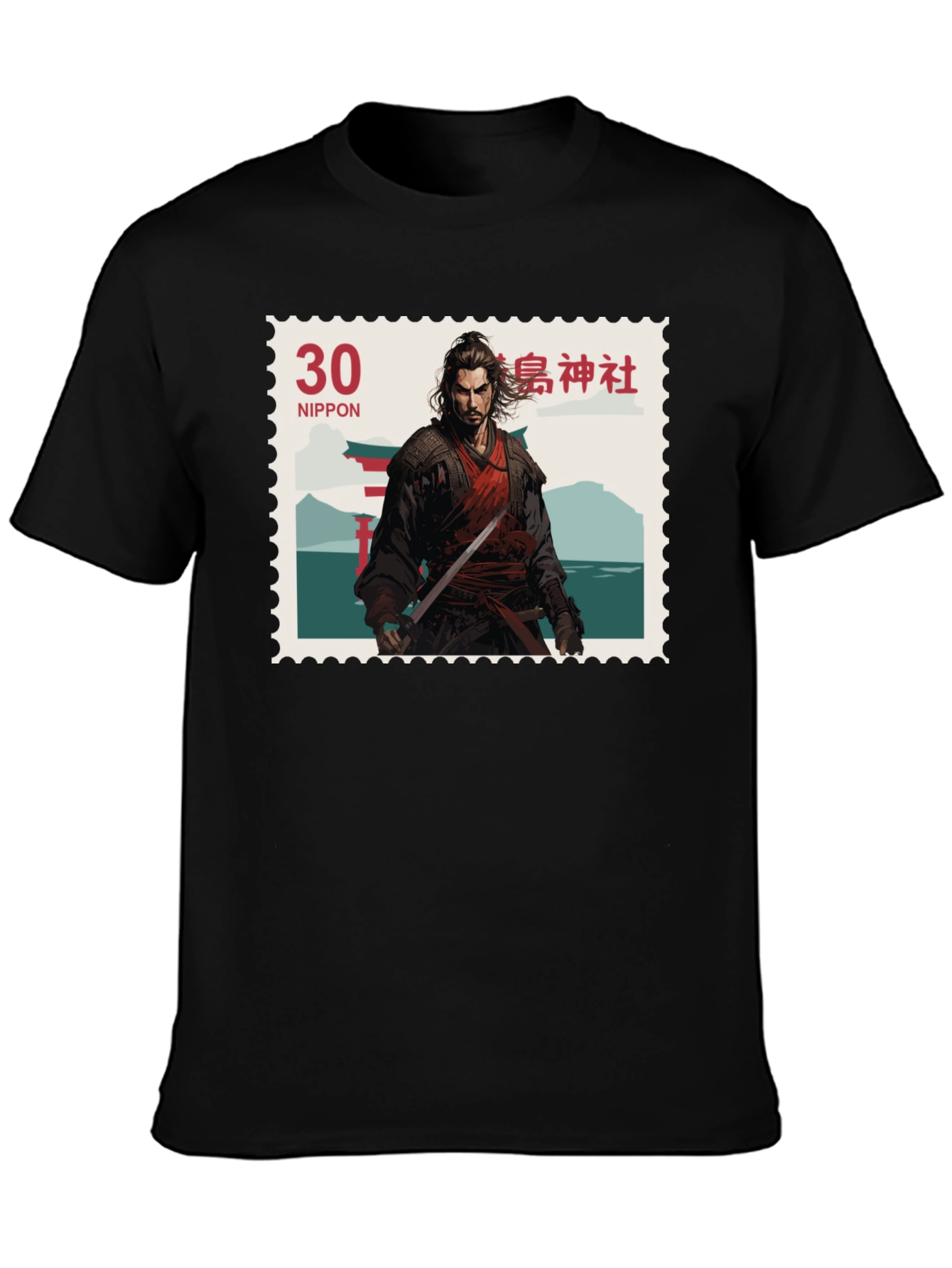 Samurai Warrior Stamp T-Shirt