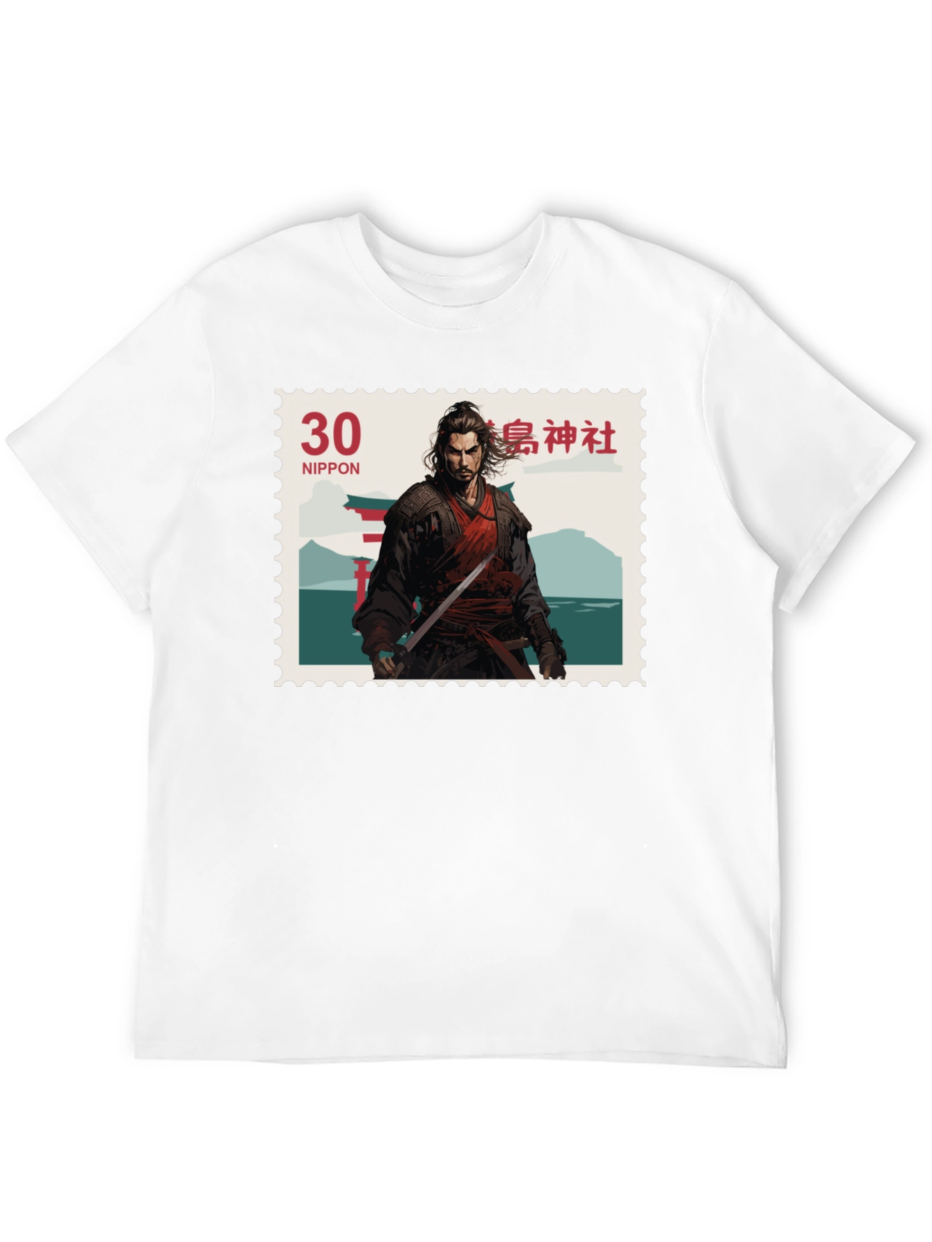 Samurai Warrior Stamp T-Shirt