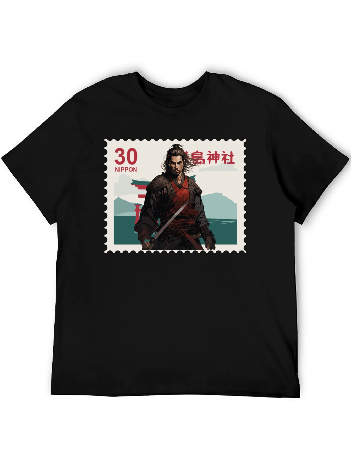 Samurai Warrior Stamp T-Shirt