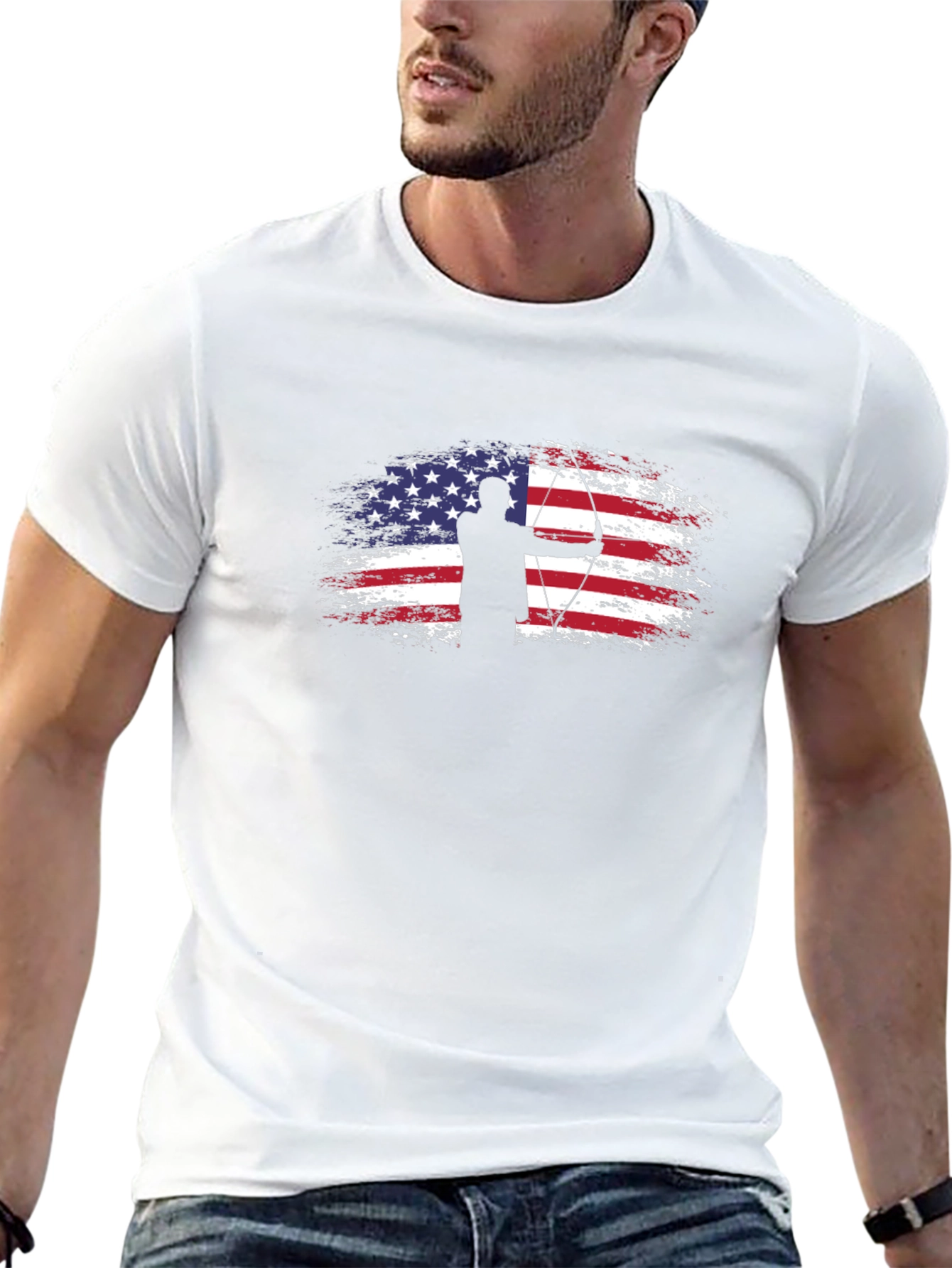 Archery American Flag T-Shirt - Patriot Archer Tee