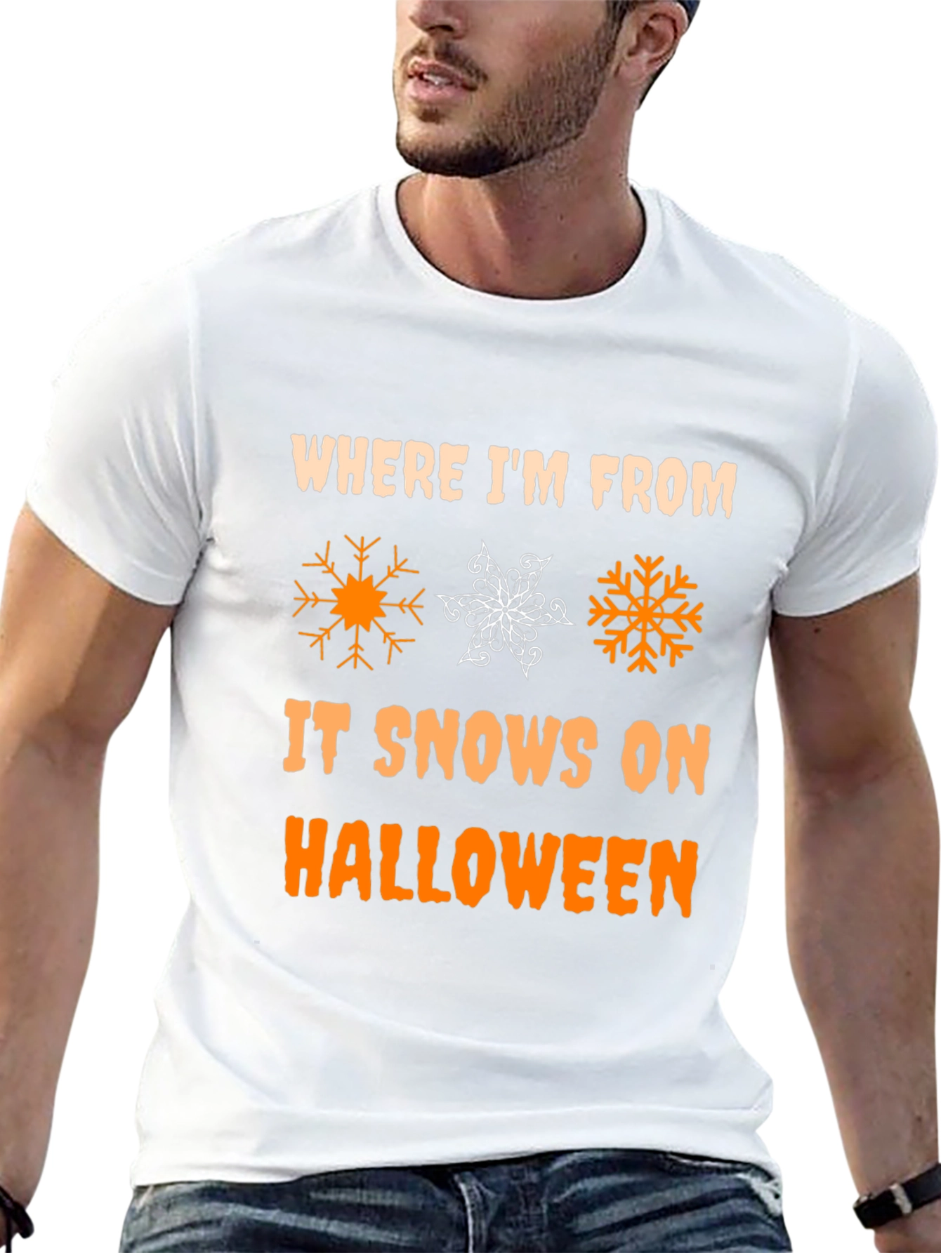 Halloween Snow T-Shirt - Novelty Holiday Tee