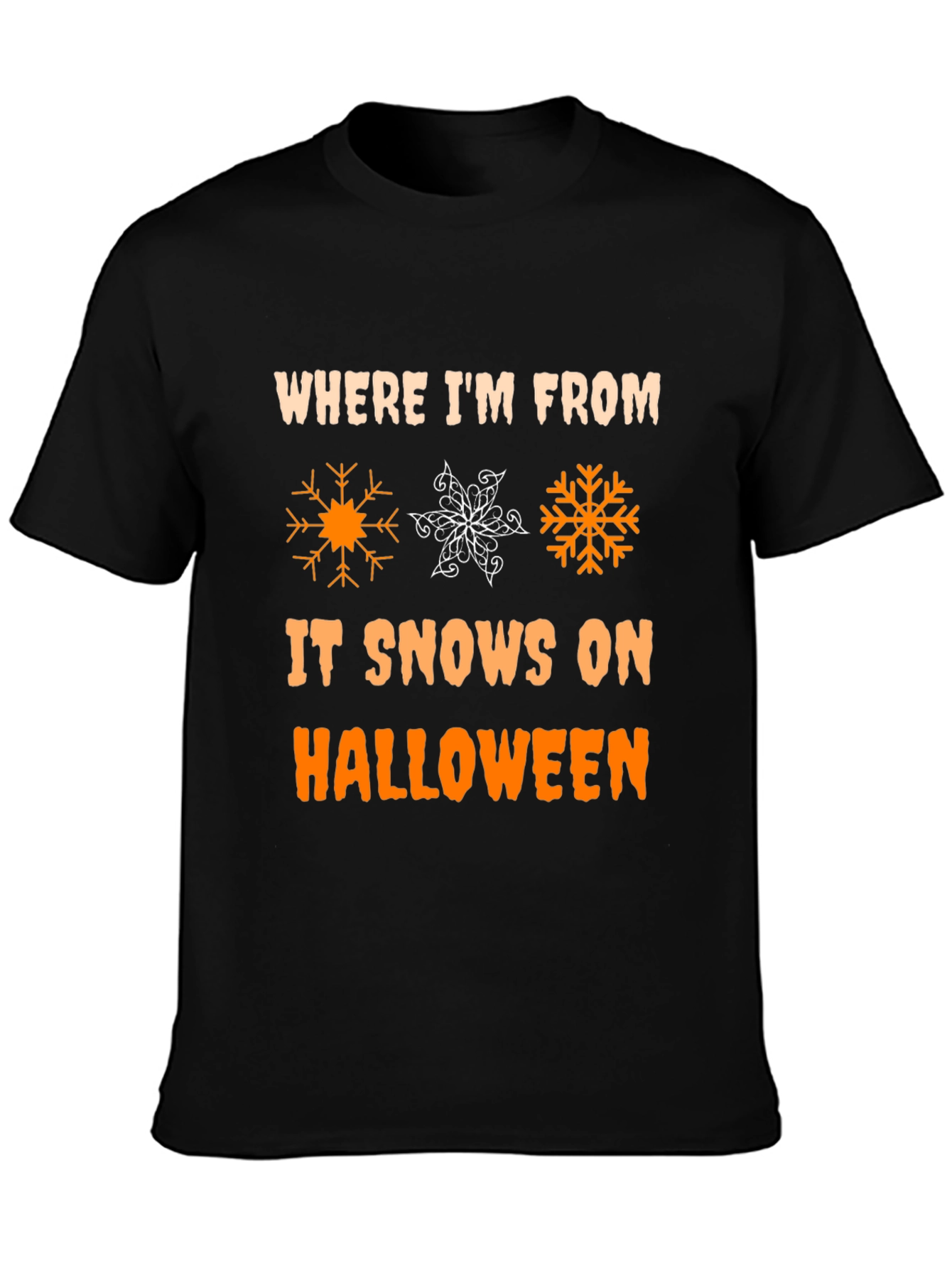 Halloween Snow T-Shirt - Novelty Holiday Tee