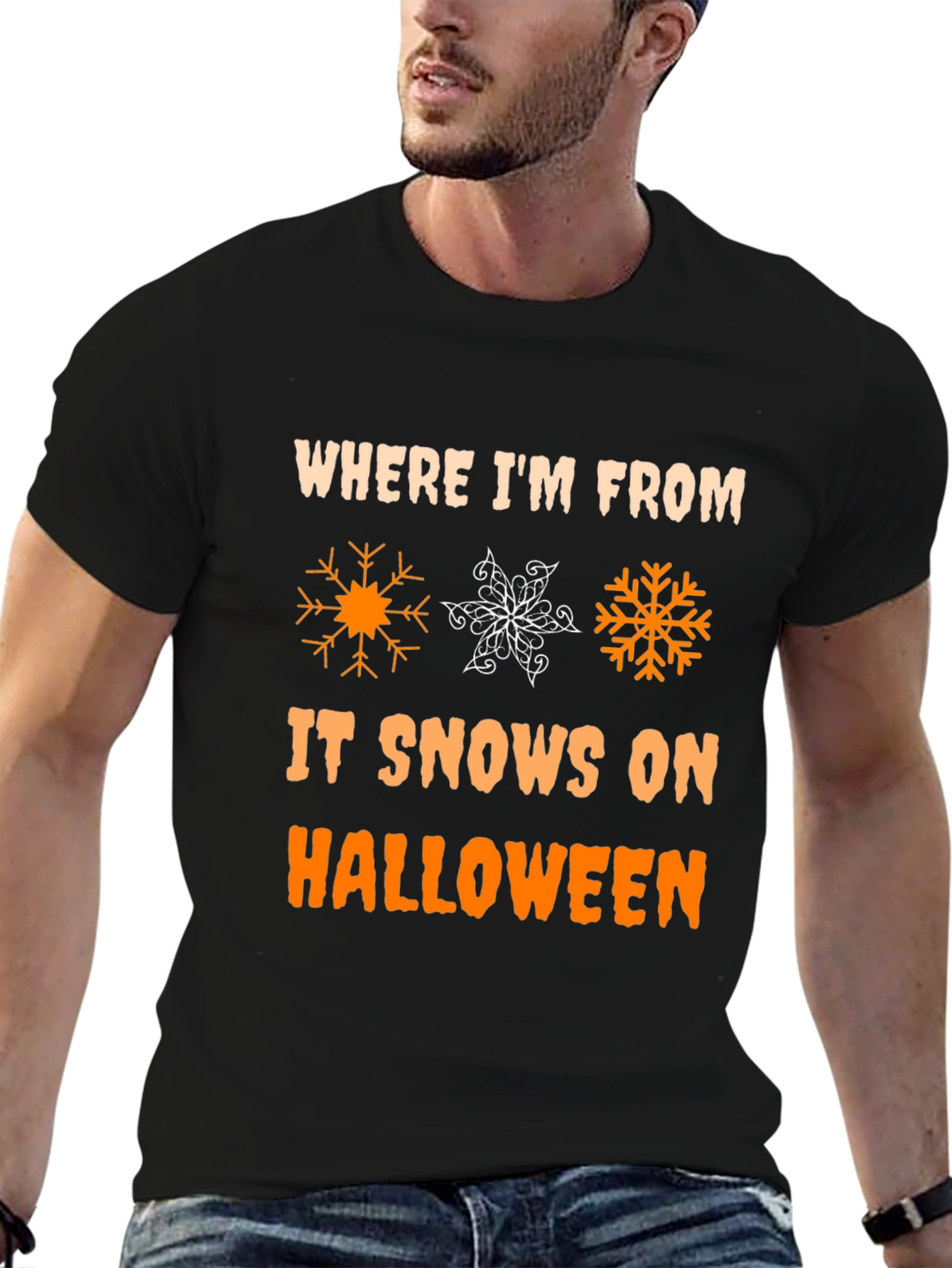 Halloween Snow T-Shirt - Novelty Holiday Tee