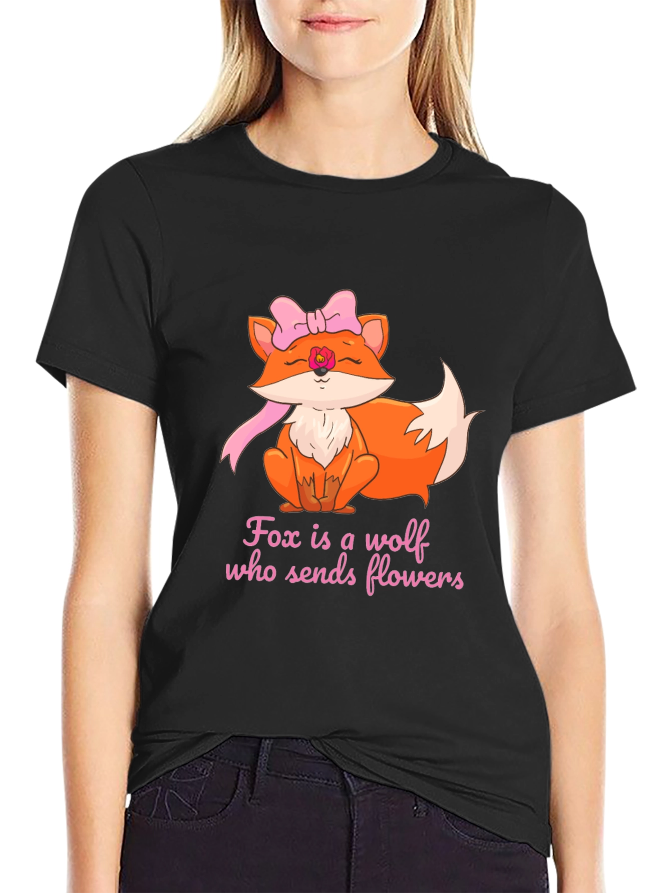 Fox Sends Flowers T-Shirt - Unique Graphic Tee