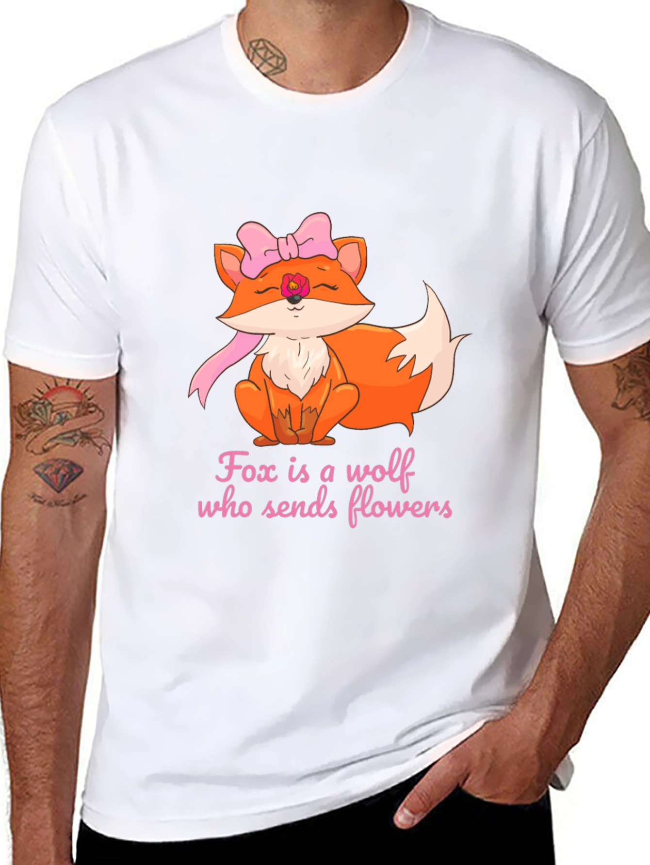 Fox Sends Flowers T-Shirt - Unique Graphic Tee