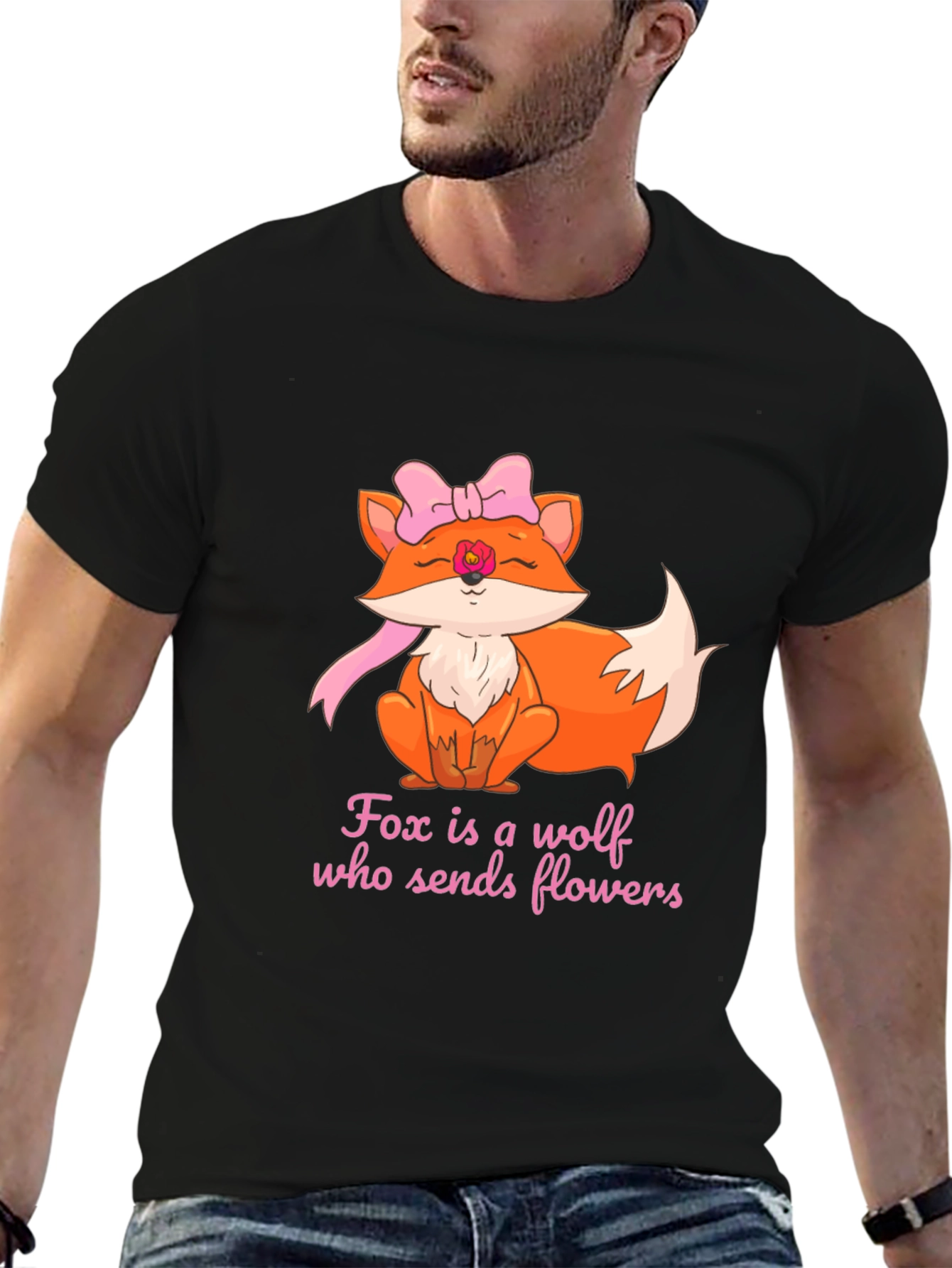 Fox Sends Flowers T-Shirt - Unique Graphic Tee