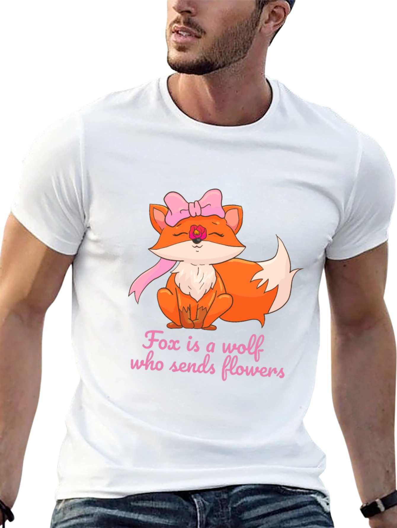 Fox Sends Flowers T-Shirt - Unique Graphic Tee