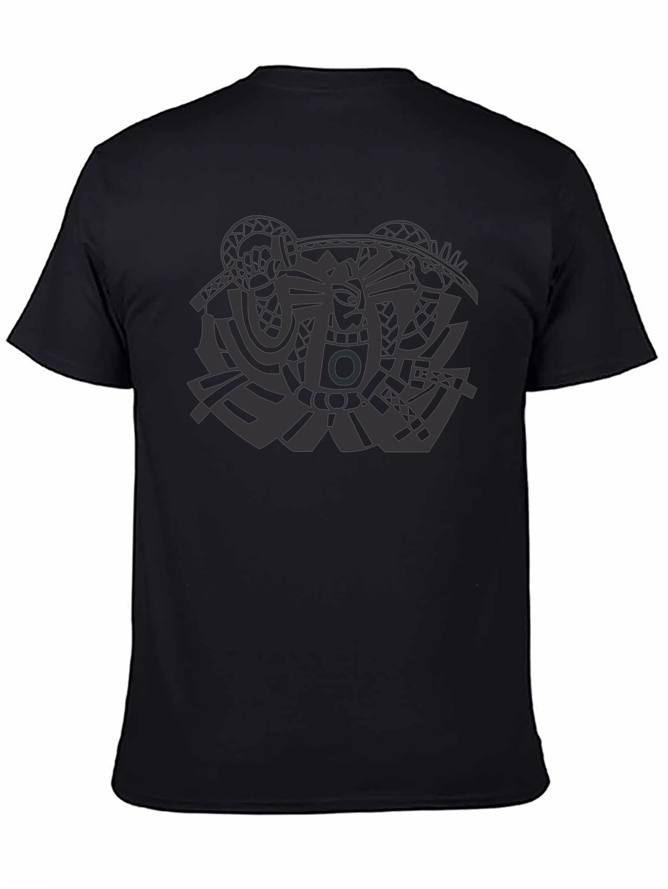 Aztec Print Black Tee