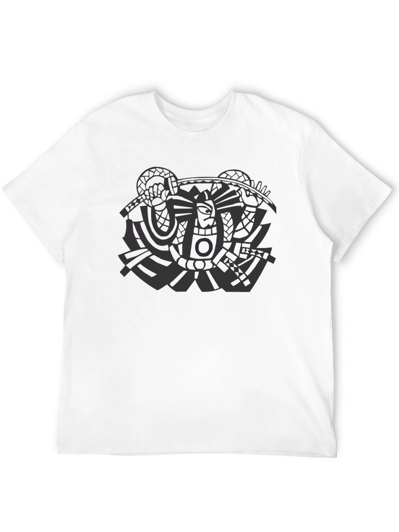 Aztec Print Black Tee