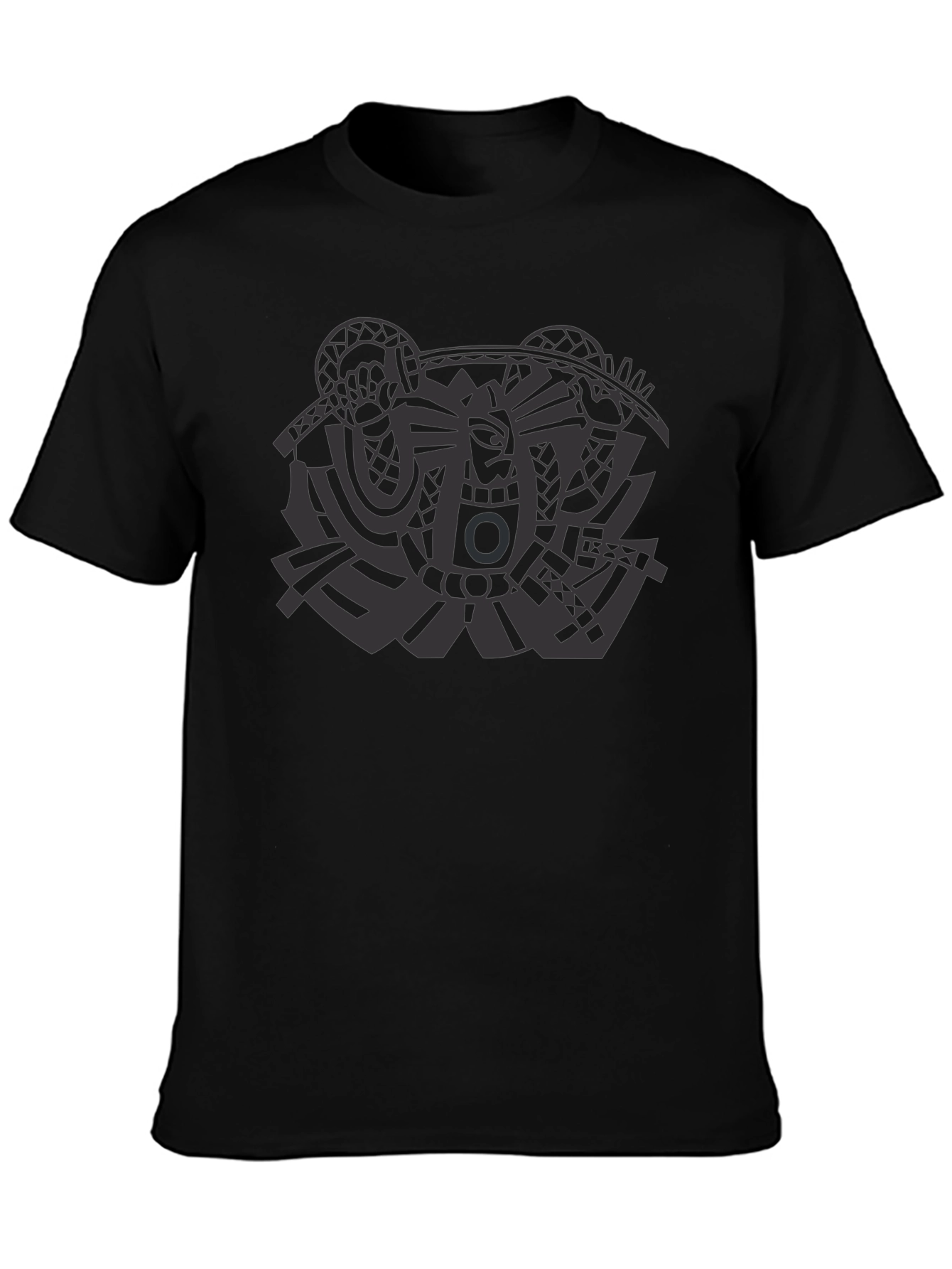 Aztec Print Black Tee