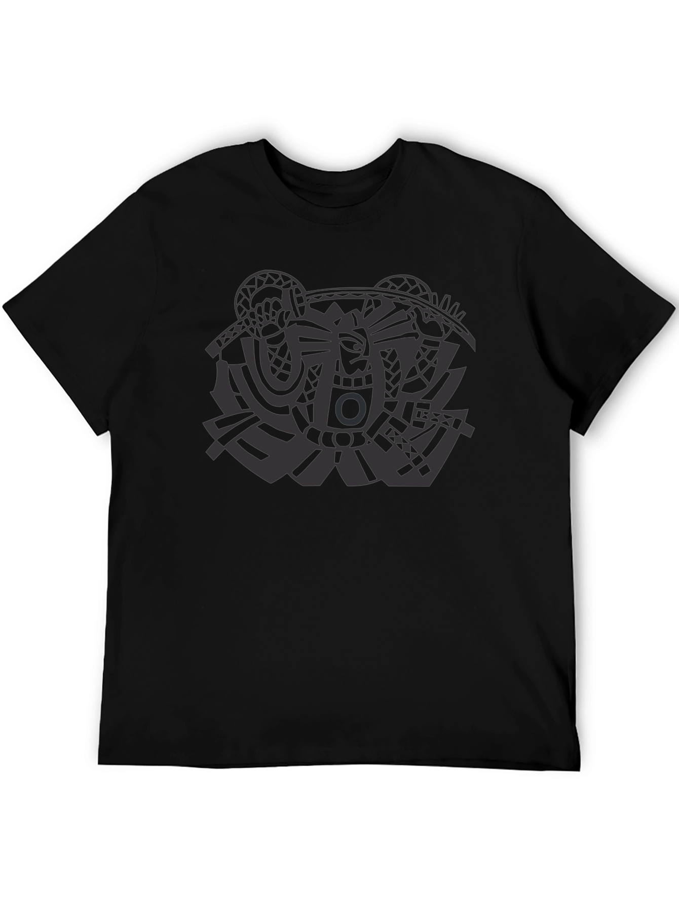 Aztec Print Black Tee