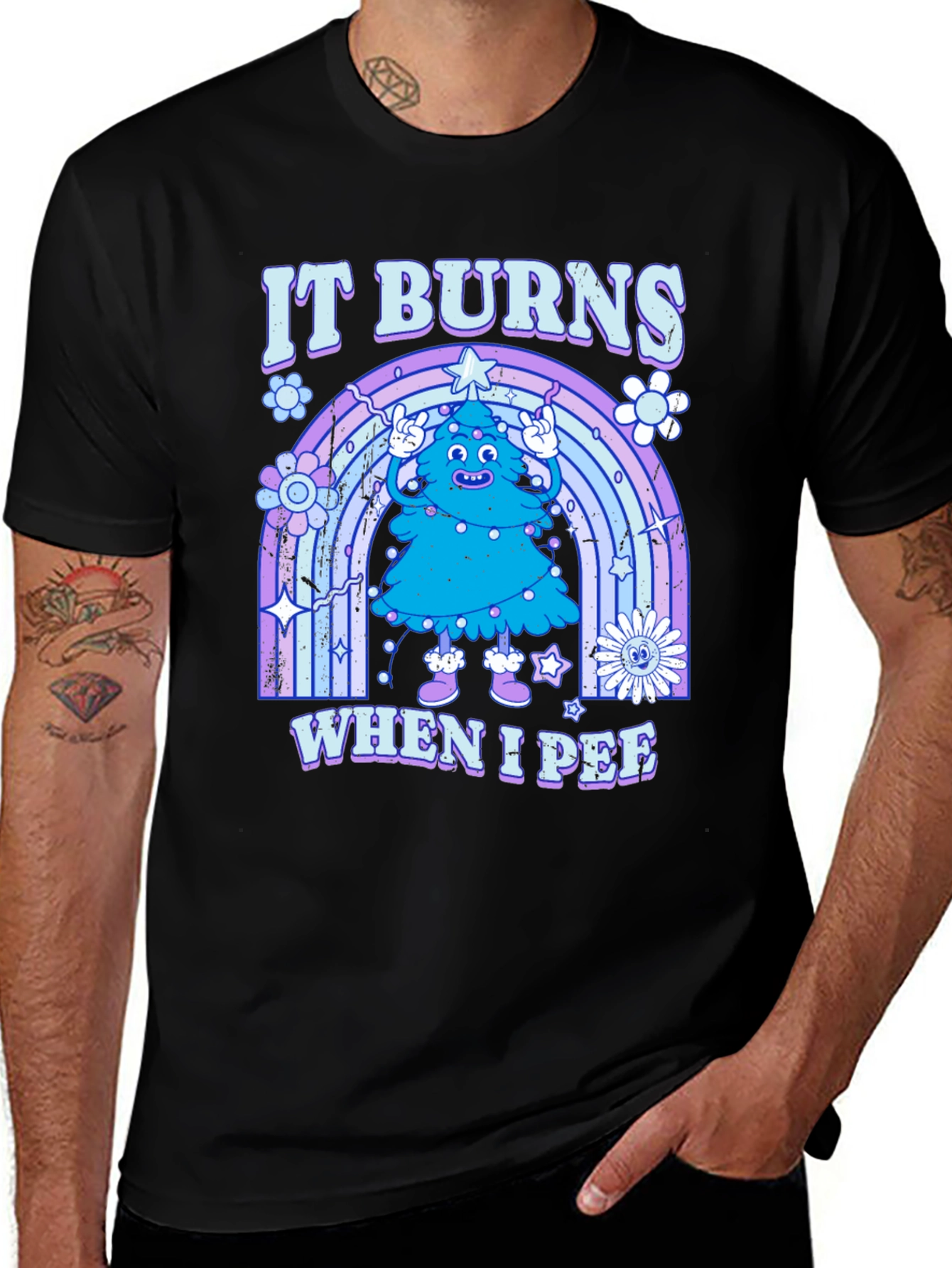 It Burns When I Pee Christmas Tree T-Shirt