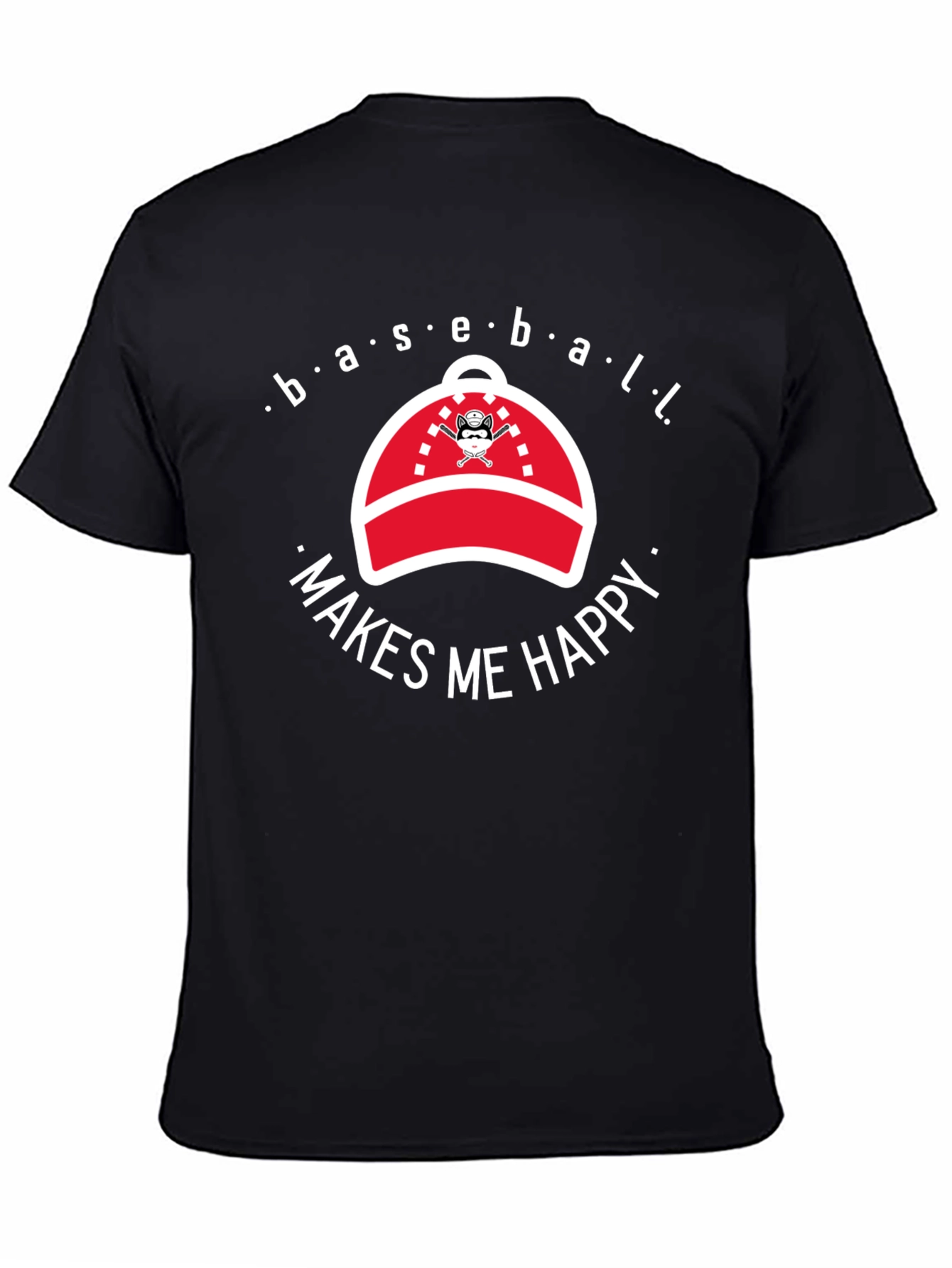 Baseball Makes Me Happy Graphic T-Shirt