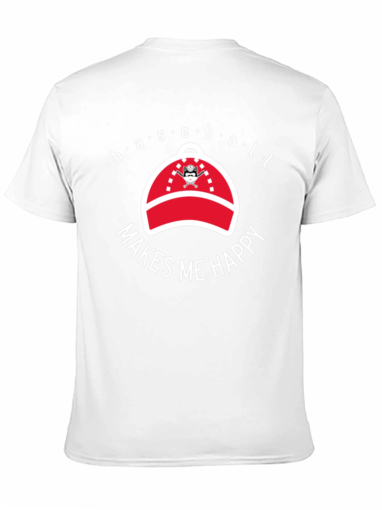 Baseball Makes Me Happy Graphic T-Shirt