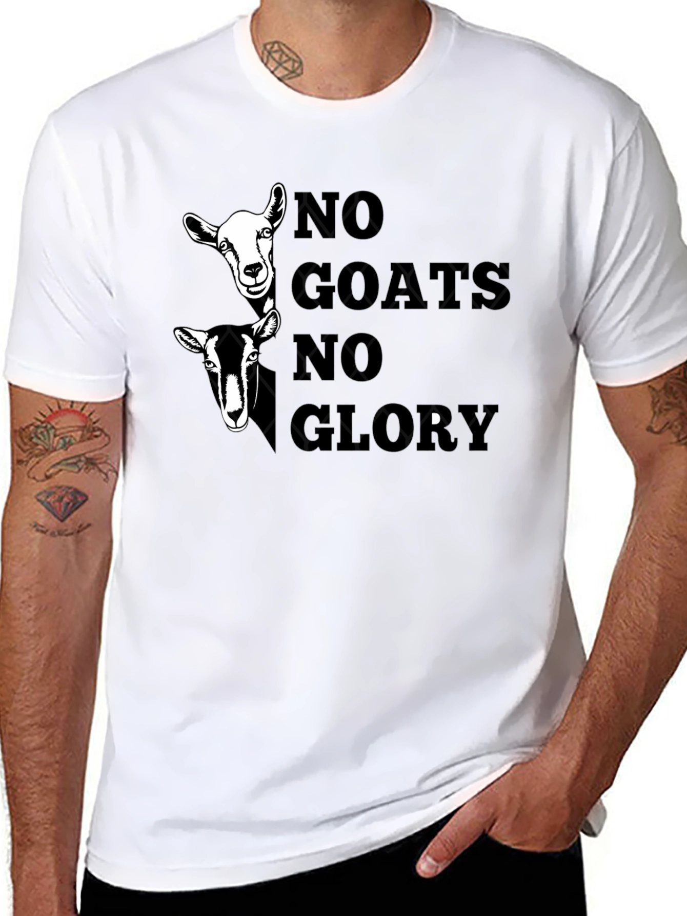 No Goats No Glory Graphic Tee - Black