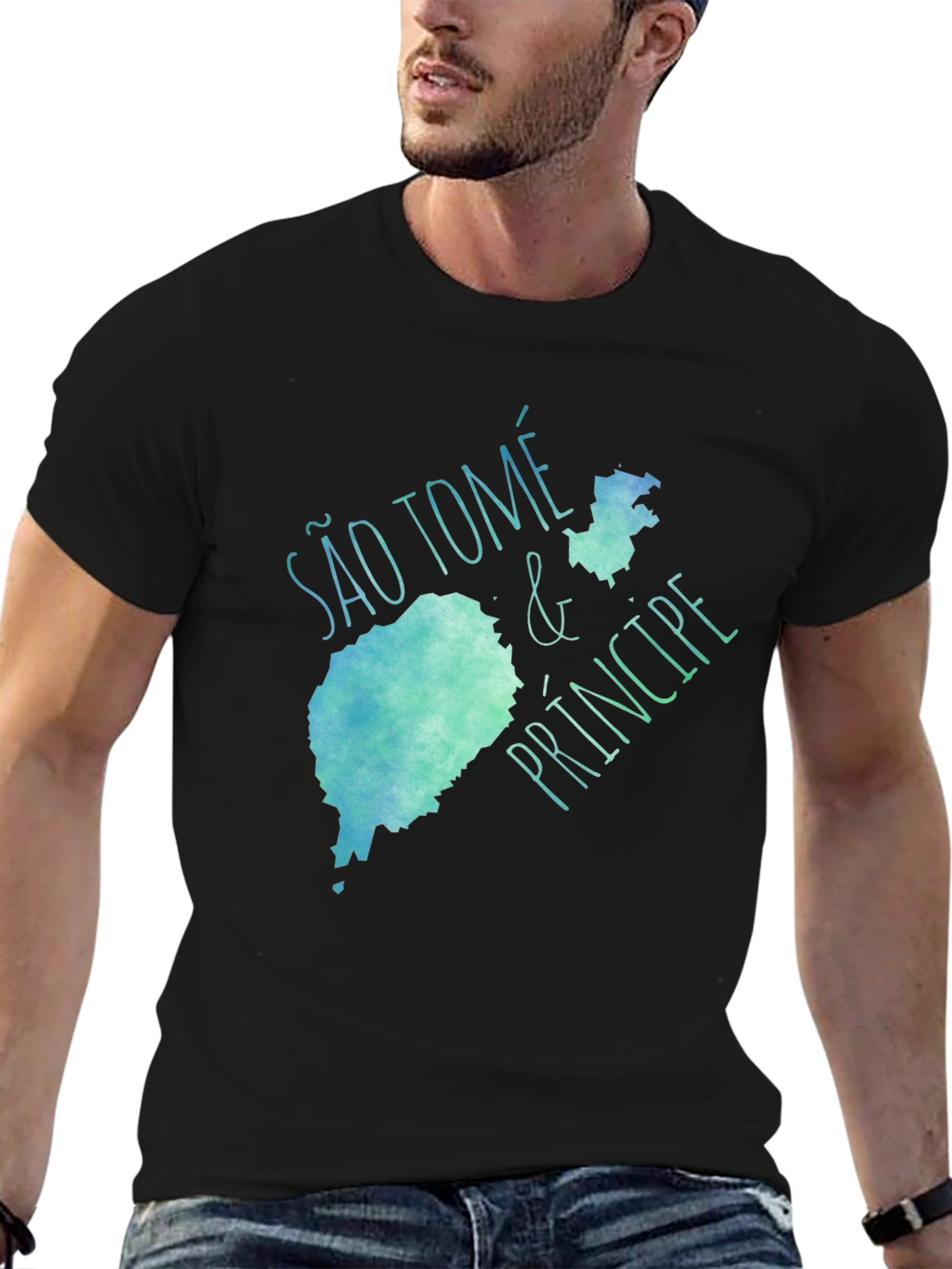 São Tomé & Príncipe Map T-Shirt