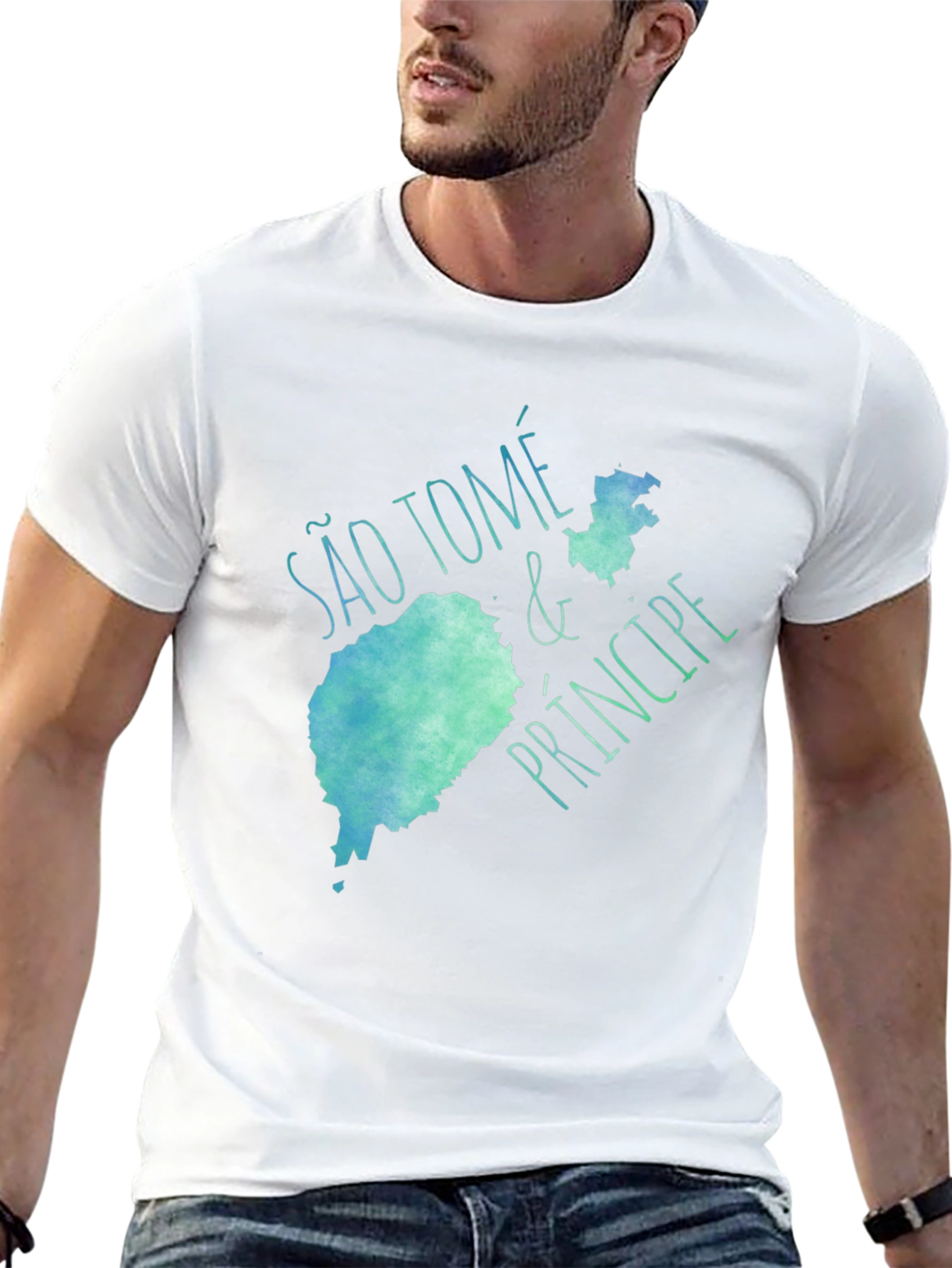 São Tomé & Príncipe Map T-Shirt