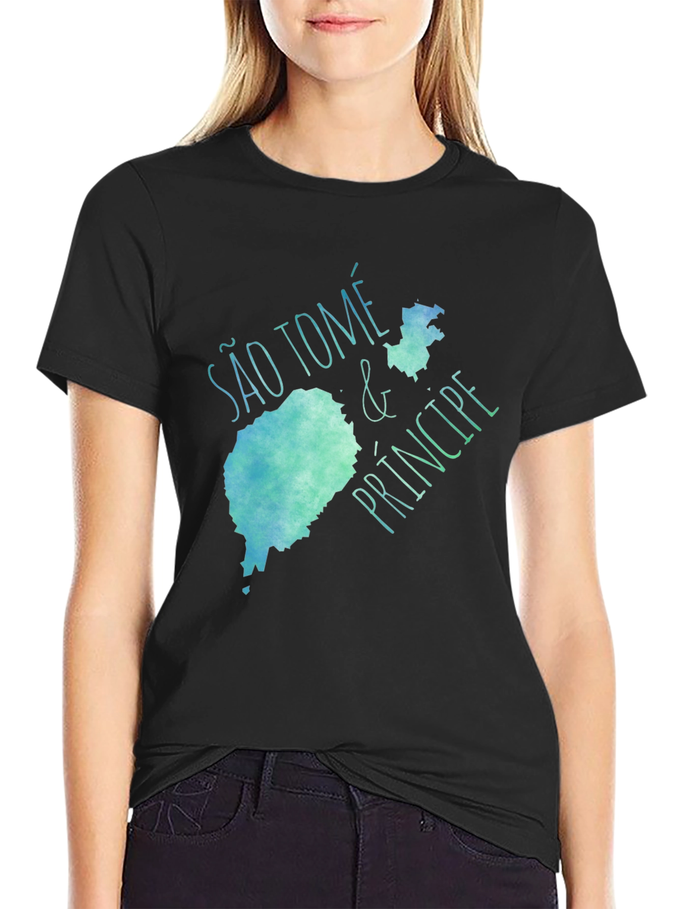 São Tomé & Príncipe Map T-Shirt