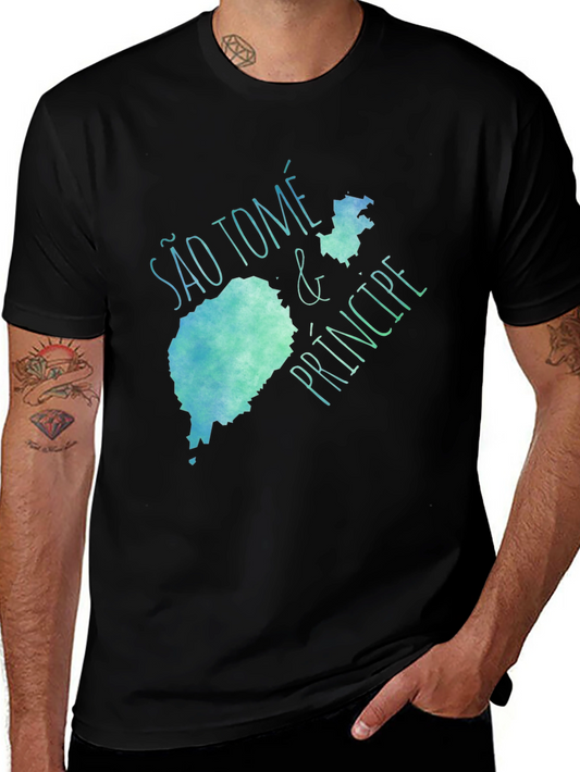 São Tomé & Príncipe Map T-Shirt