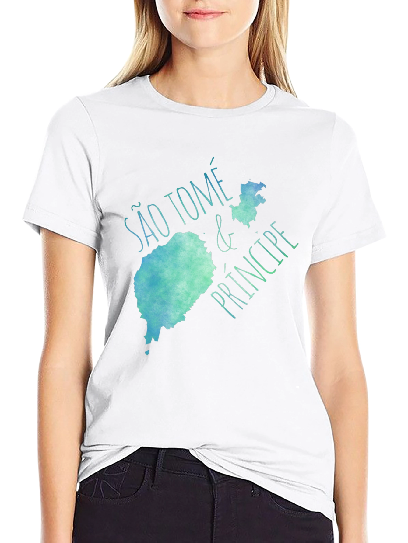 São Tomé & Príncipe Map T-Shirt