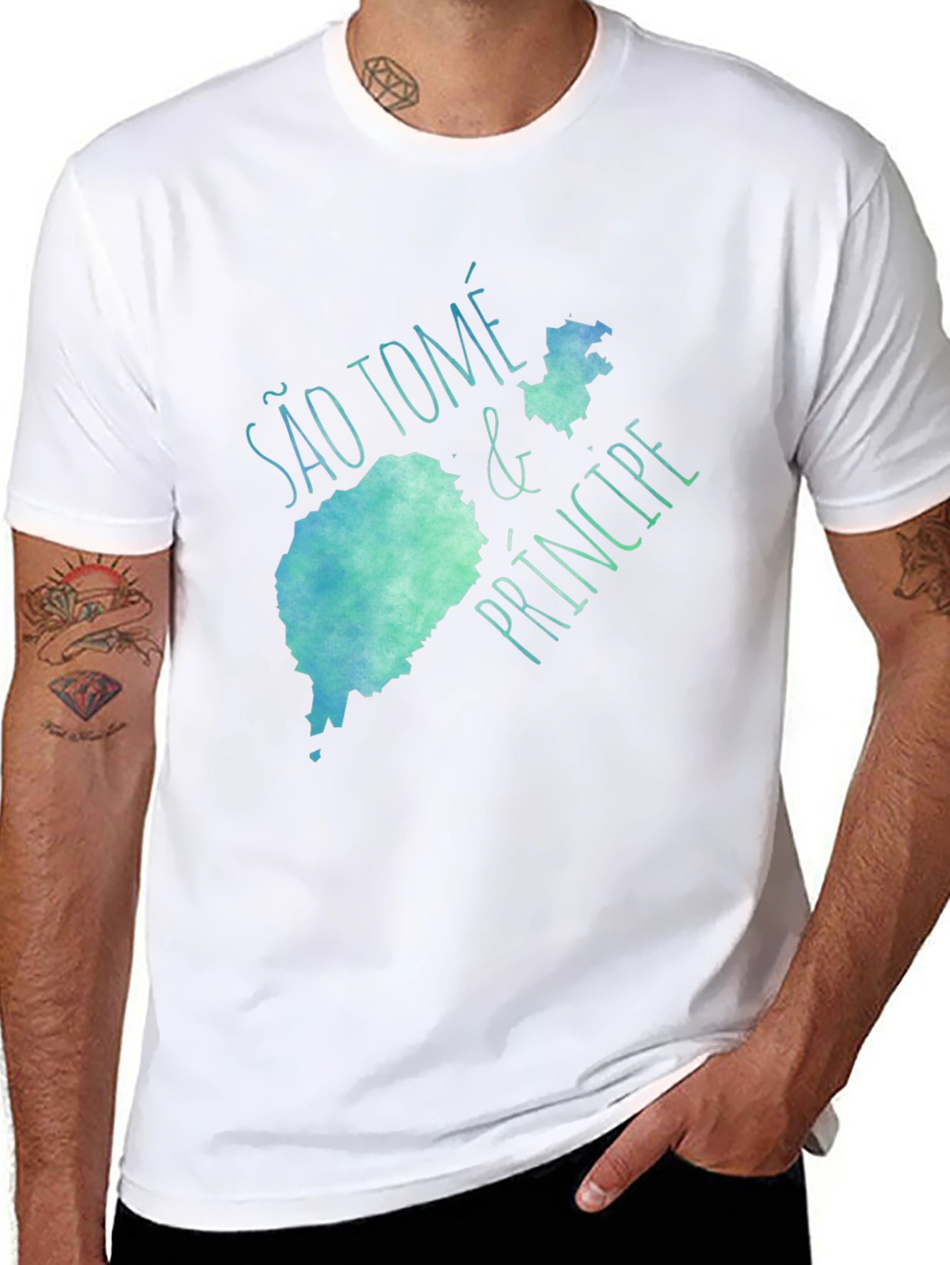 São Tomé & Príncipe Map T-Shirt