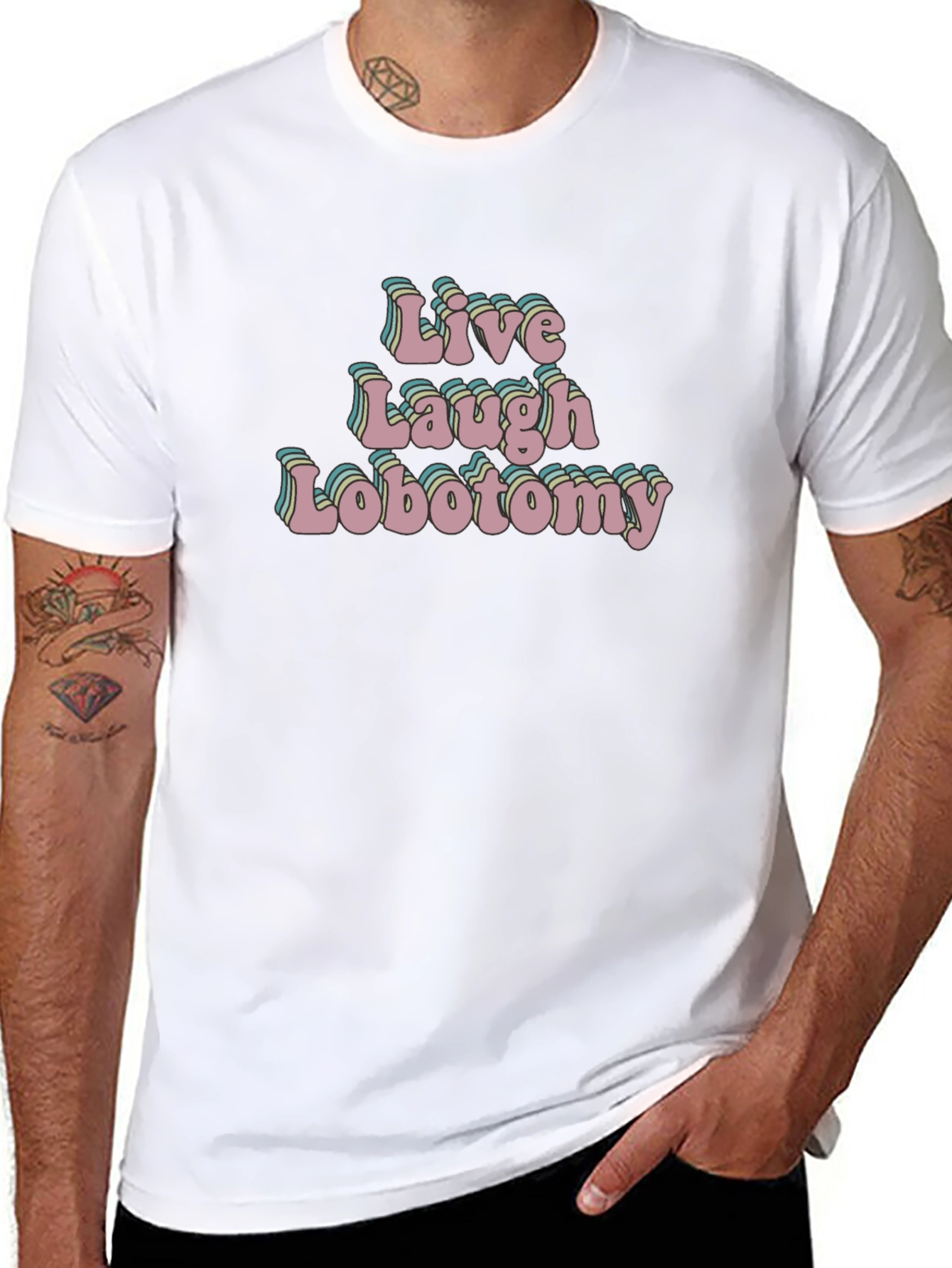 Live Laugh Lobotomy Black T-Shirt