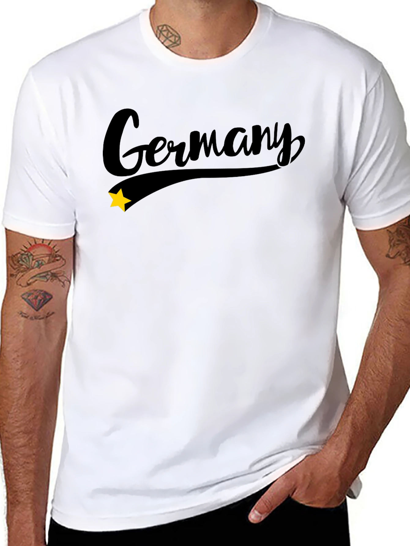 Germany Script Black T-Shirt
