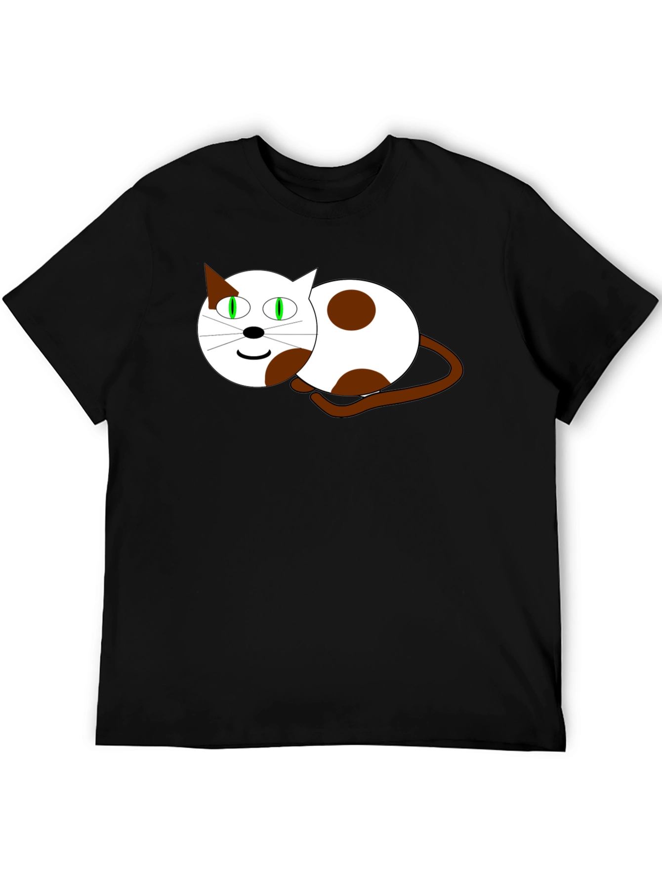 Cartoon Cat Graphic T-Shirt