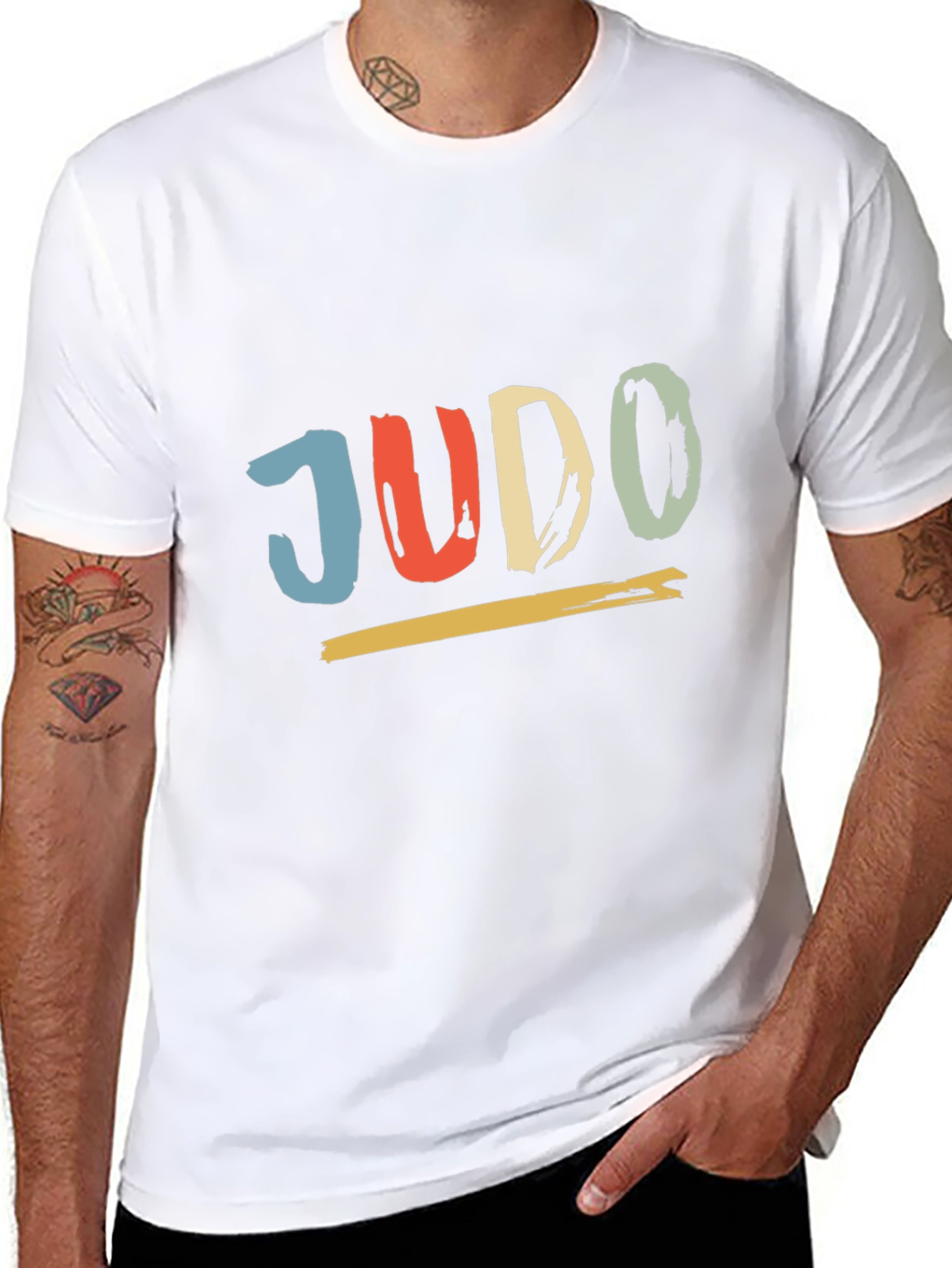 Retro Judo T-Shirt - Black