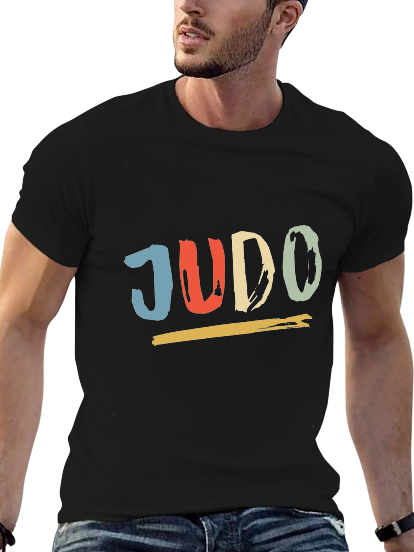 Retro Judo T-Shirt - Black