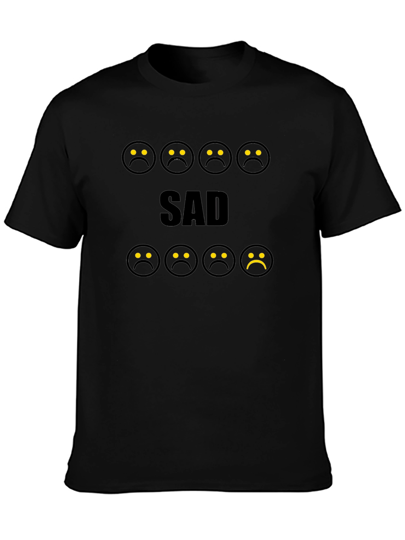Sad Smiley Face Graphic T-Shirt - Trendy & Unique