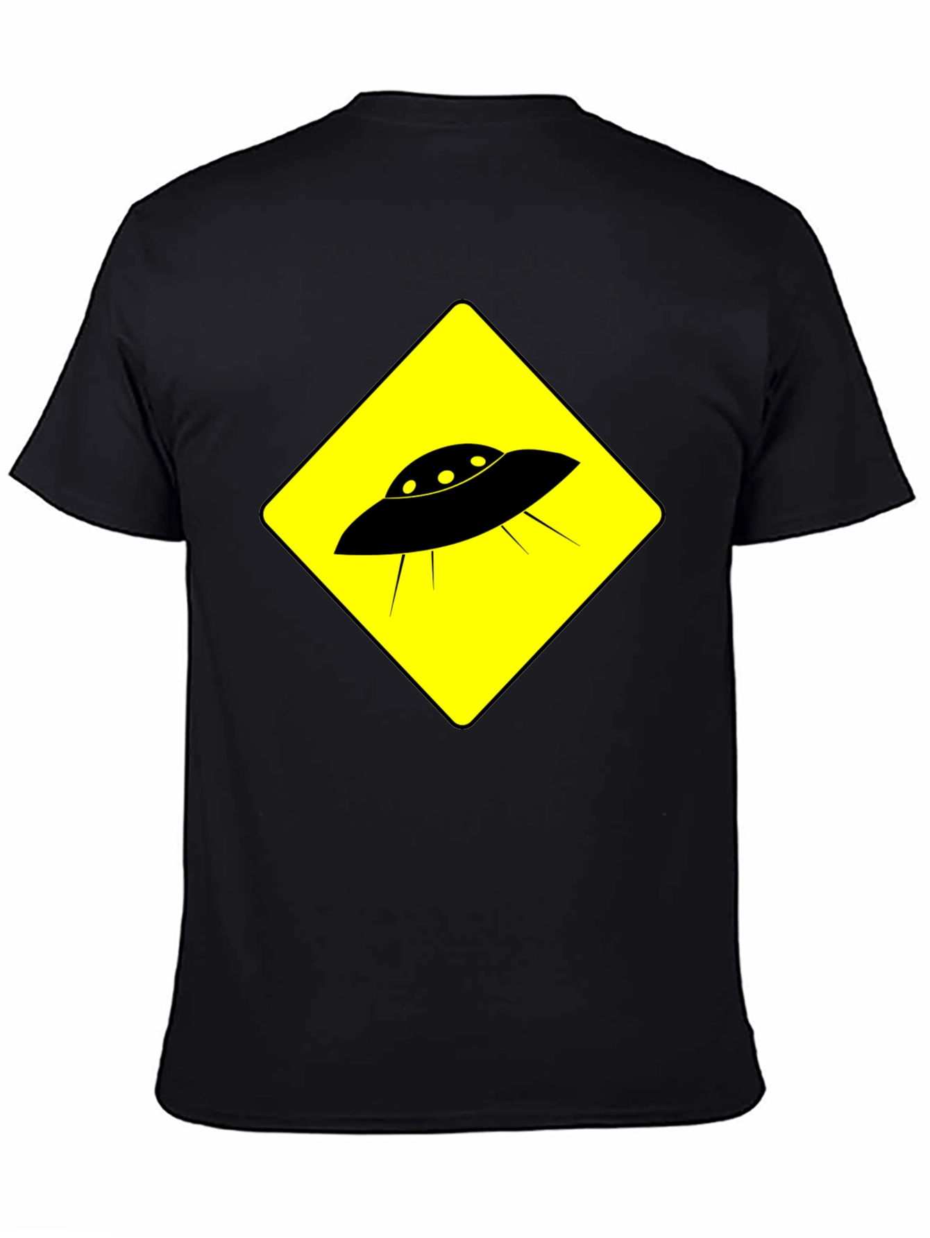 UFO Crossing Black T-Shirt - Mens Graphic Tee