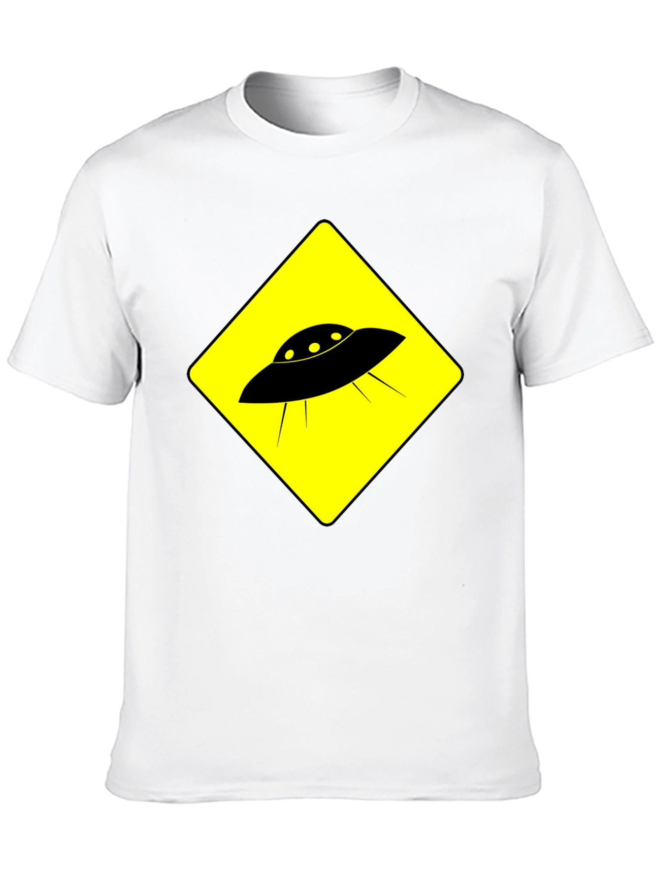 UFO Crossing Black T-Shirt - Mens Graphic Tee