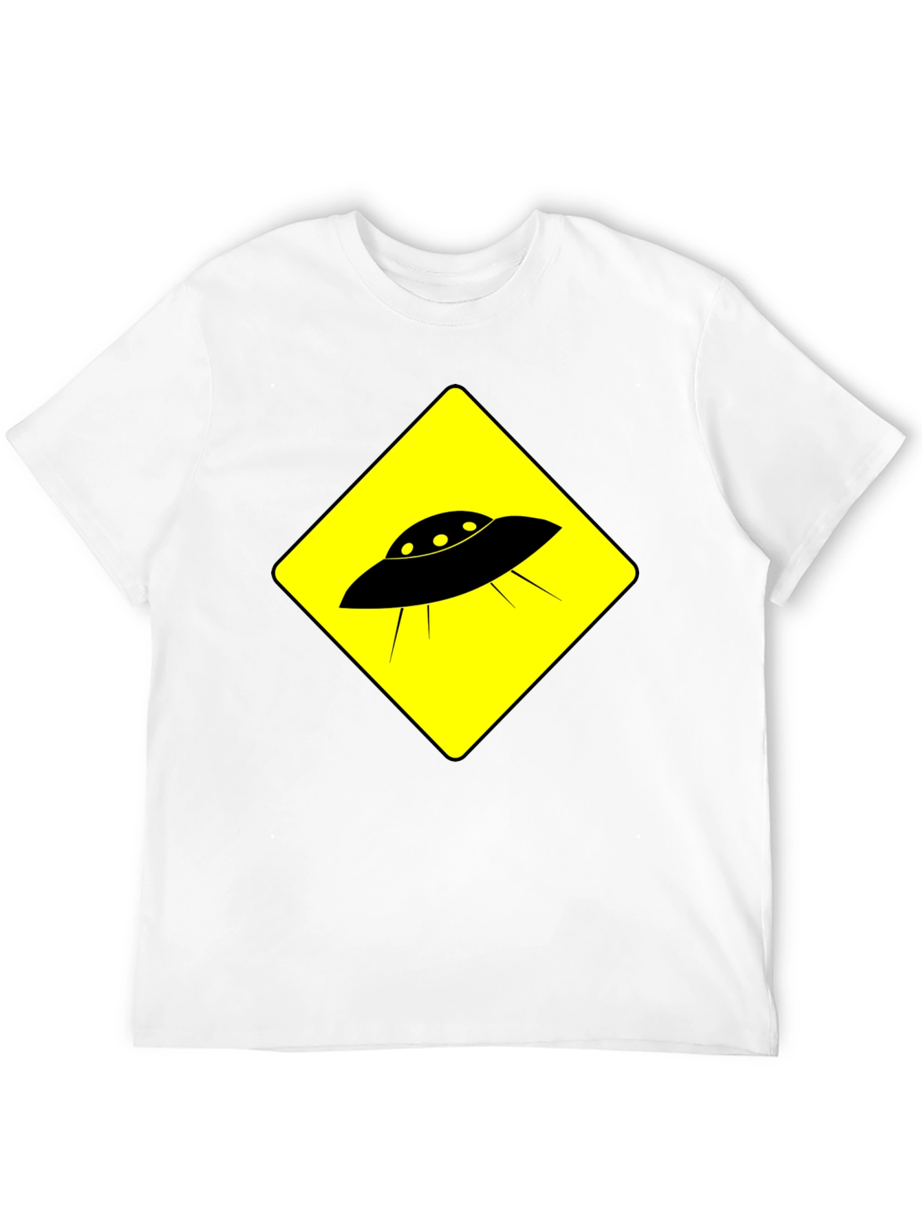 UFO Crossing Black T-Shirt - Mens Graphic Tee