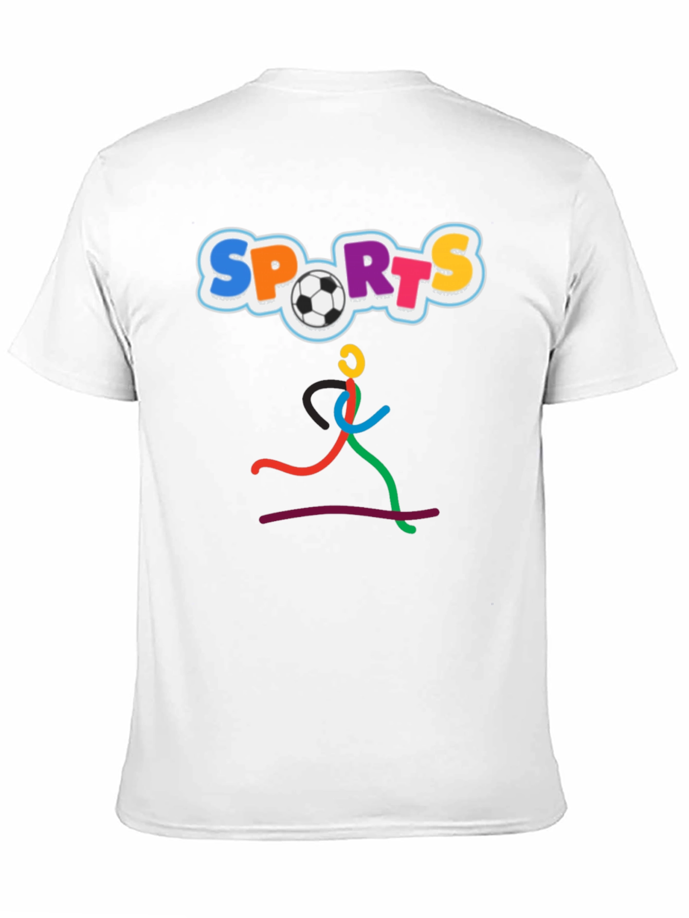 Fun Sports Graphic Tee - Black Cotton T-Shirt