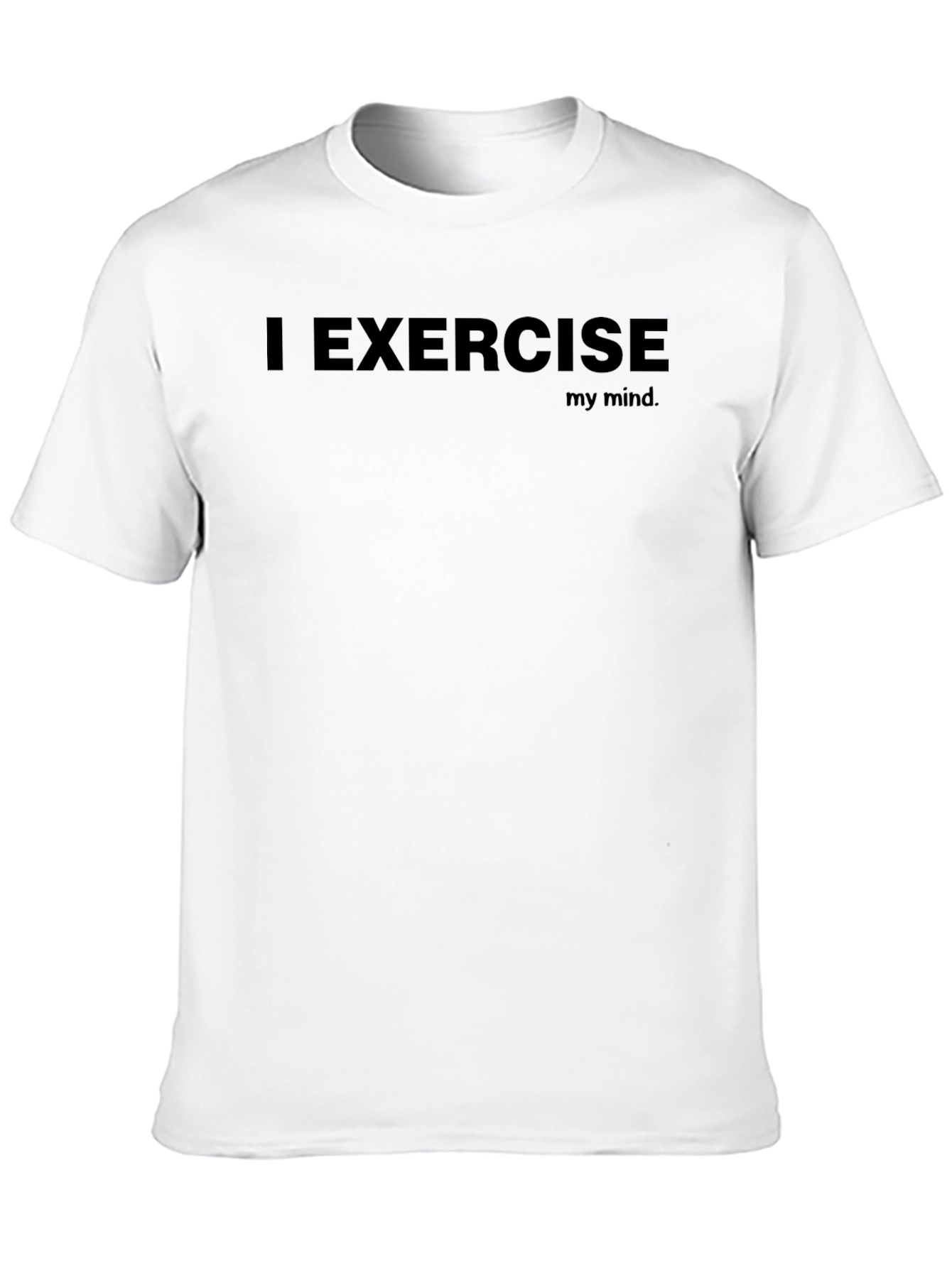 I Exercise My Mind Black T-Shirt