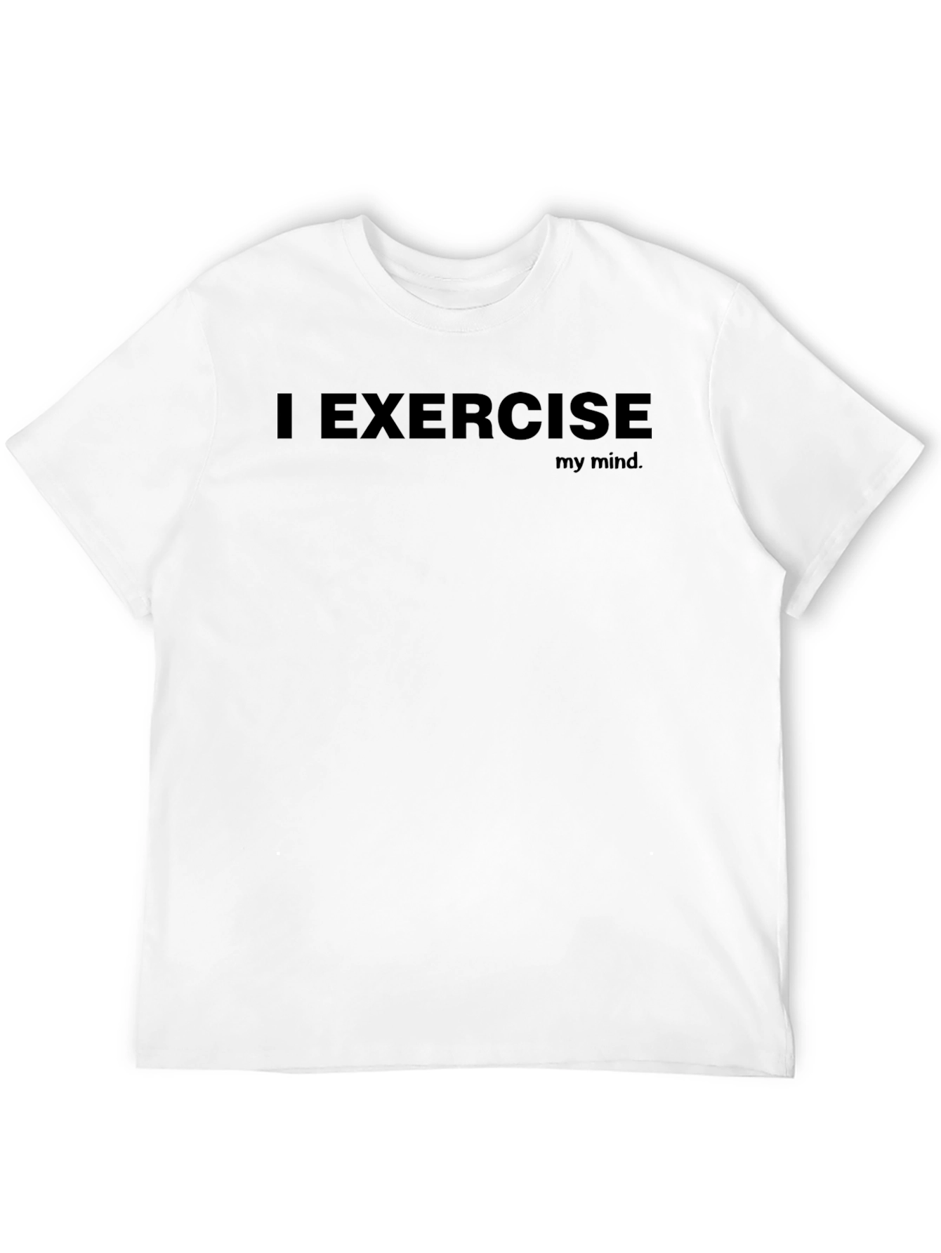 I Exercise My Mind Black T-Shirt