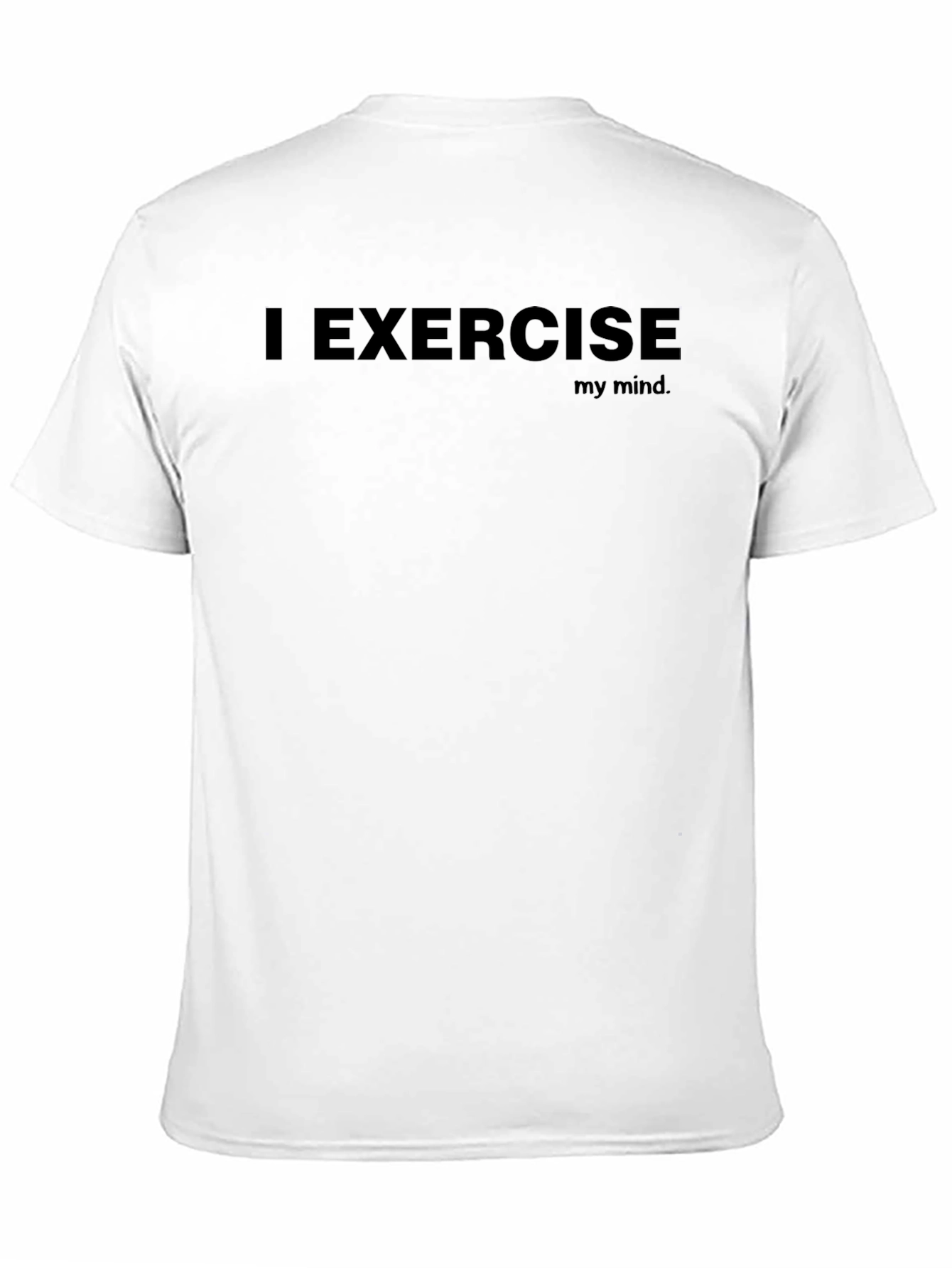 I Exercise My Mind Black T-Shirt