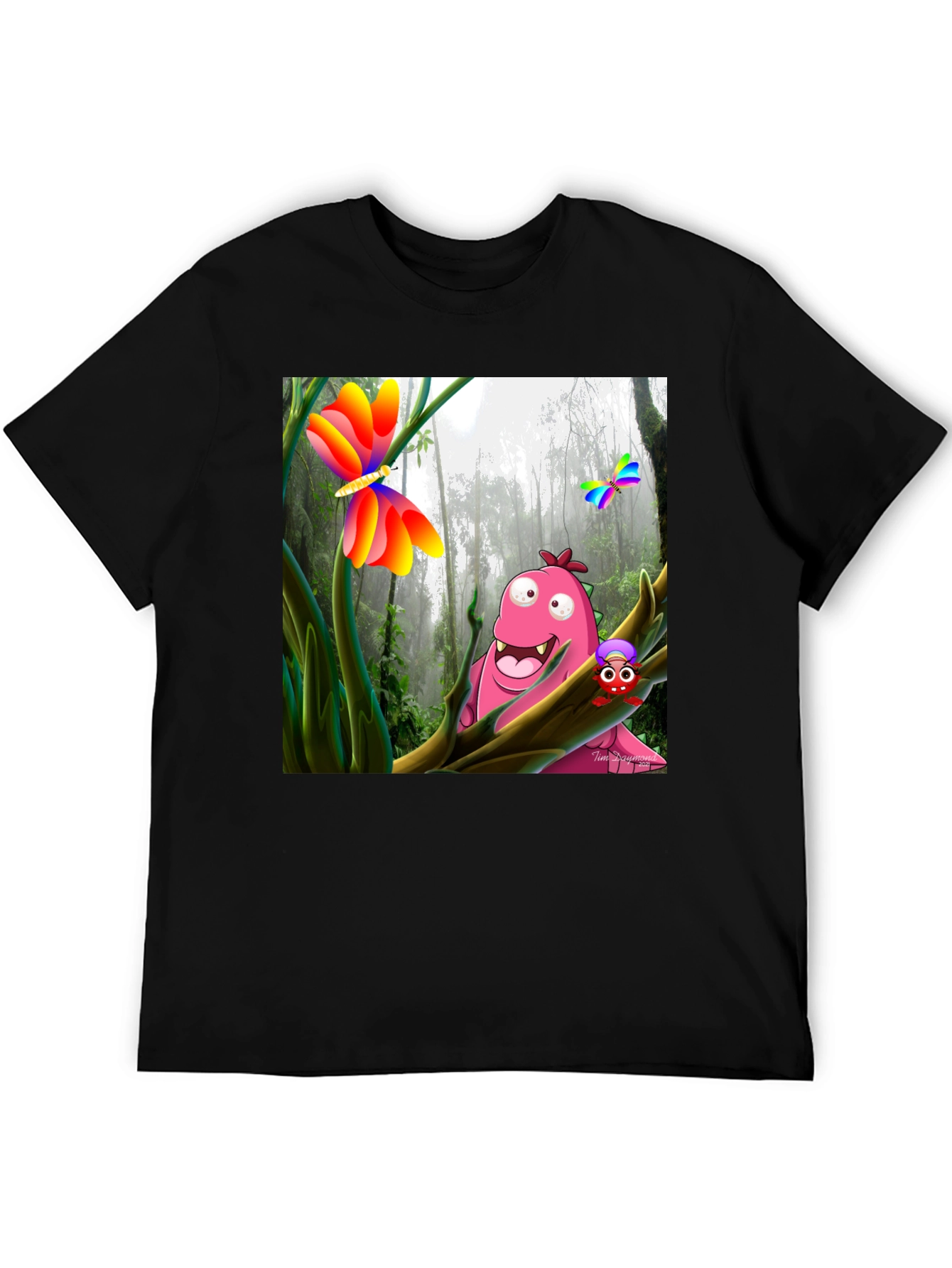 Cartoon Forest Creature Graphic Tee