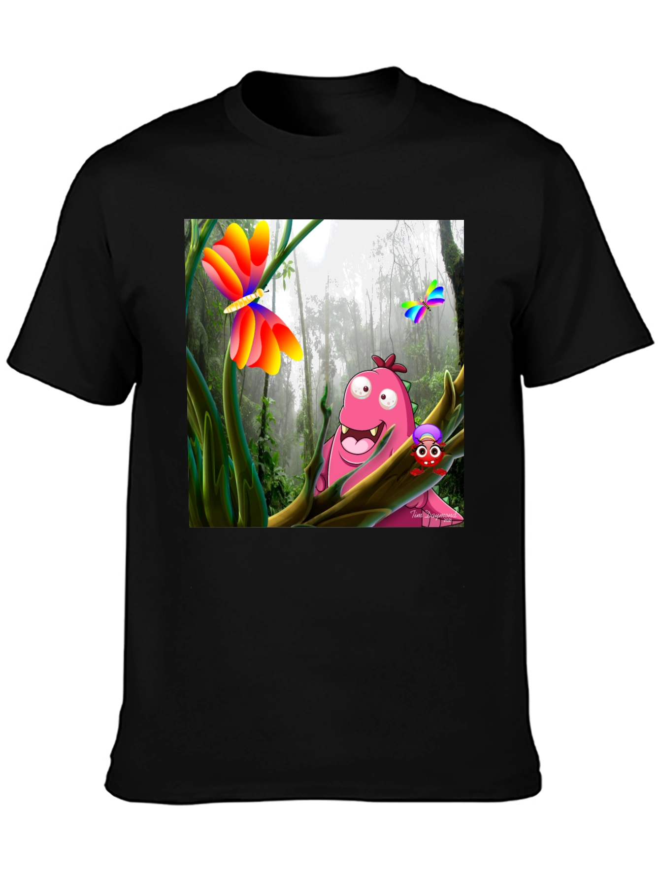 Cartoon Forest Creature Graphic Tee