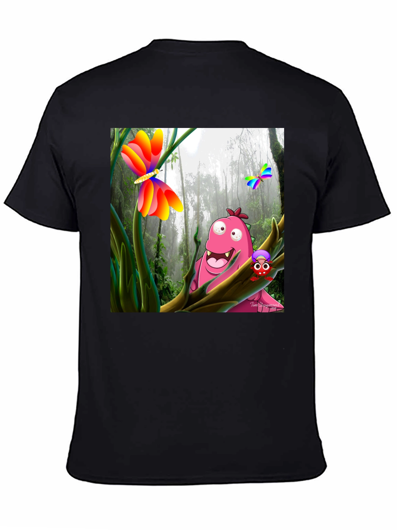 Cartoon Forest Creature Graphic Tee