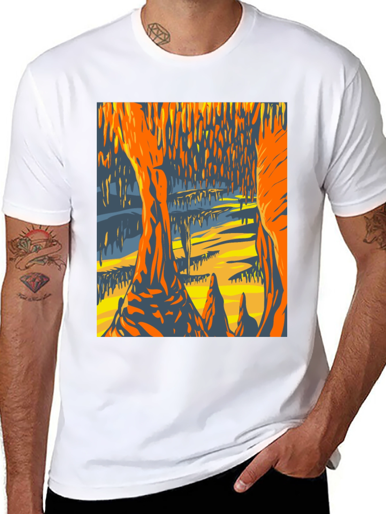 Cave Painting Graphic Tee - Unique Design
