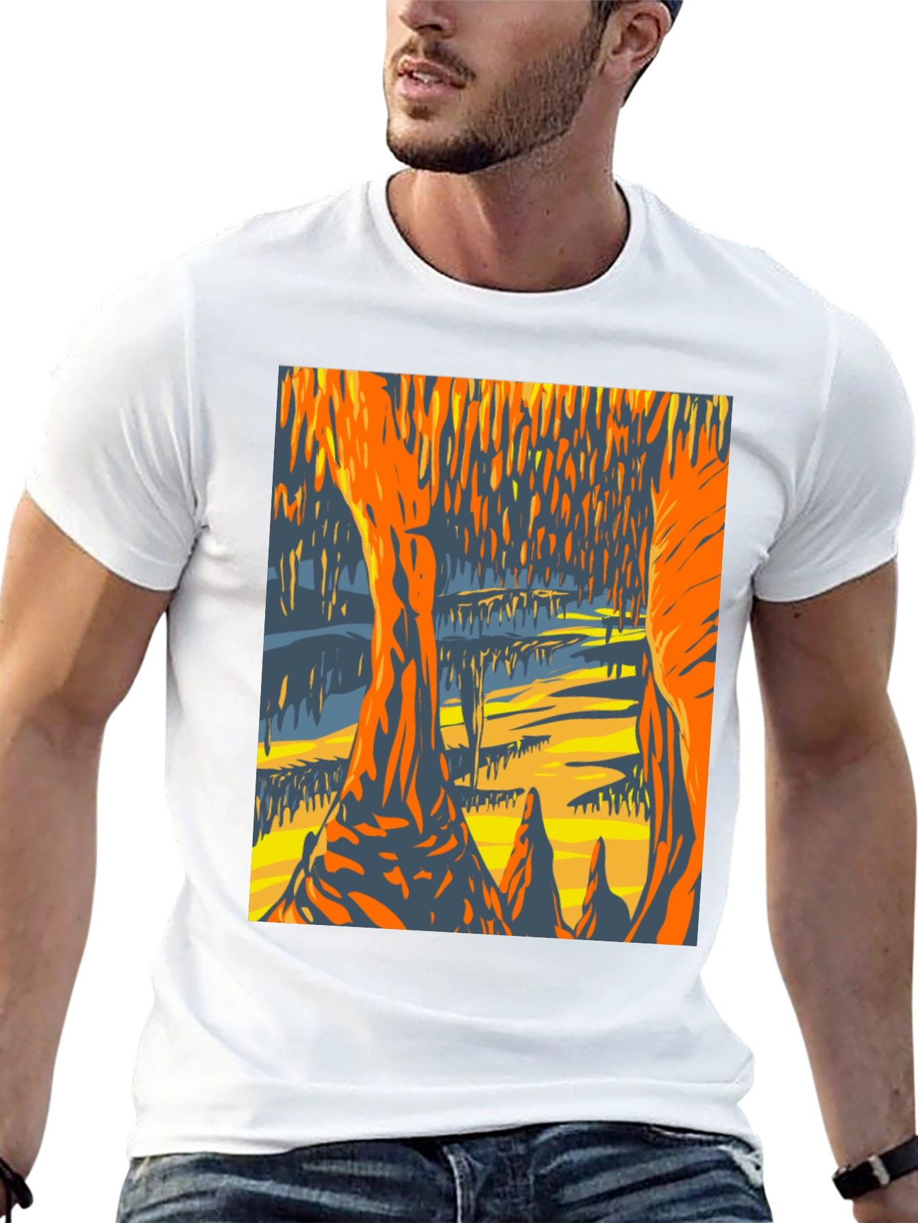 Cave Painting Graphic Tee - Unique Design